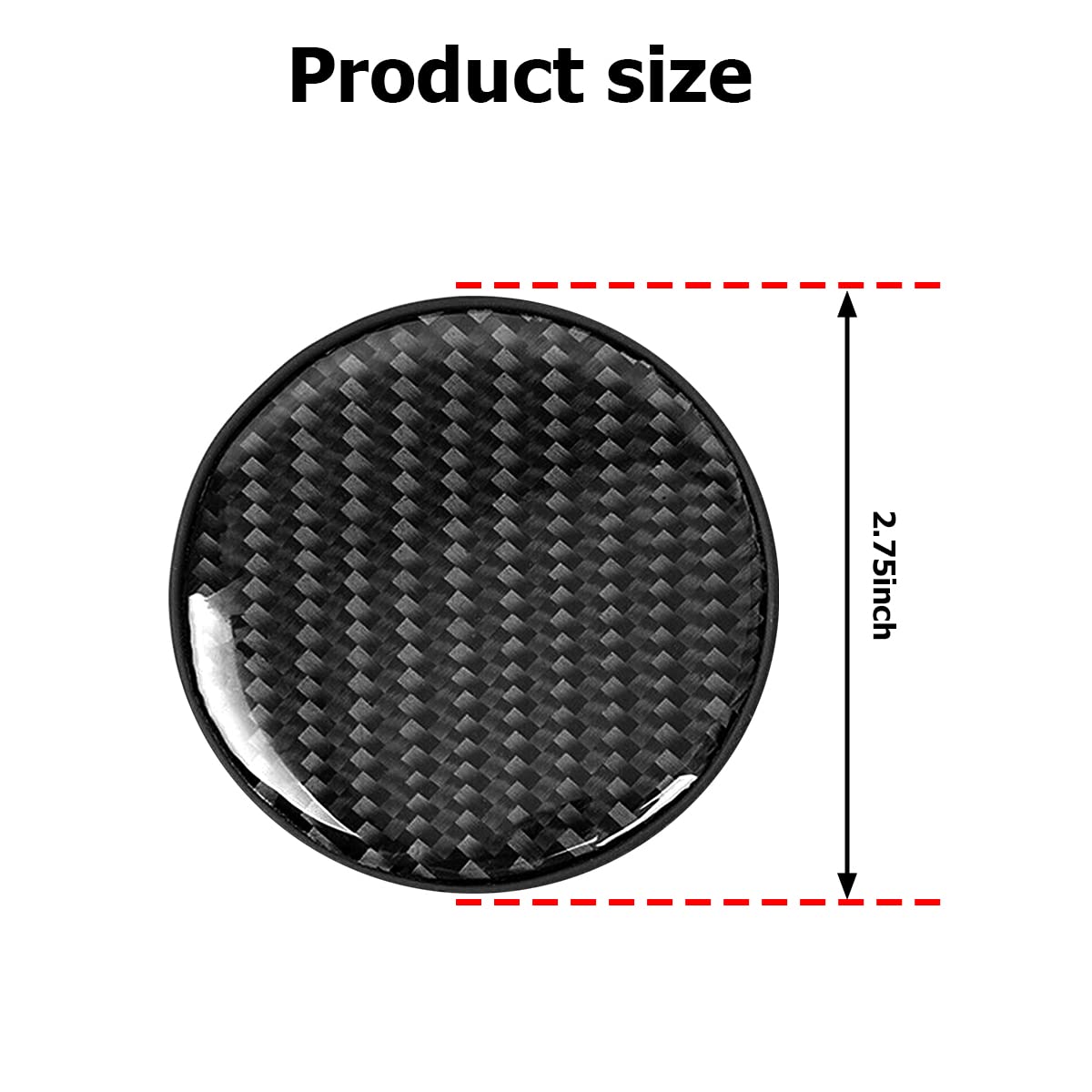 Besulen Car Cup Holder Coaster, 2 Pcs Carbon Fiber Non-Slip Embedded Coasters, Universal 2.75 Inch Cup Holder Insert Coaster Pad