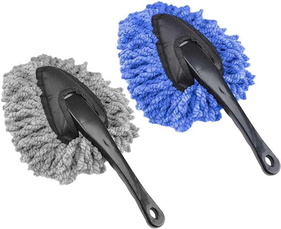 Aloud Creations Microfiber Mini Car Cleaning Duster With Handle, Detailing Brush  Pack Of 2, Multicolor
