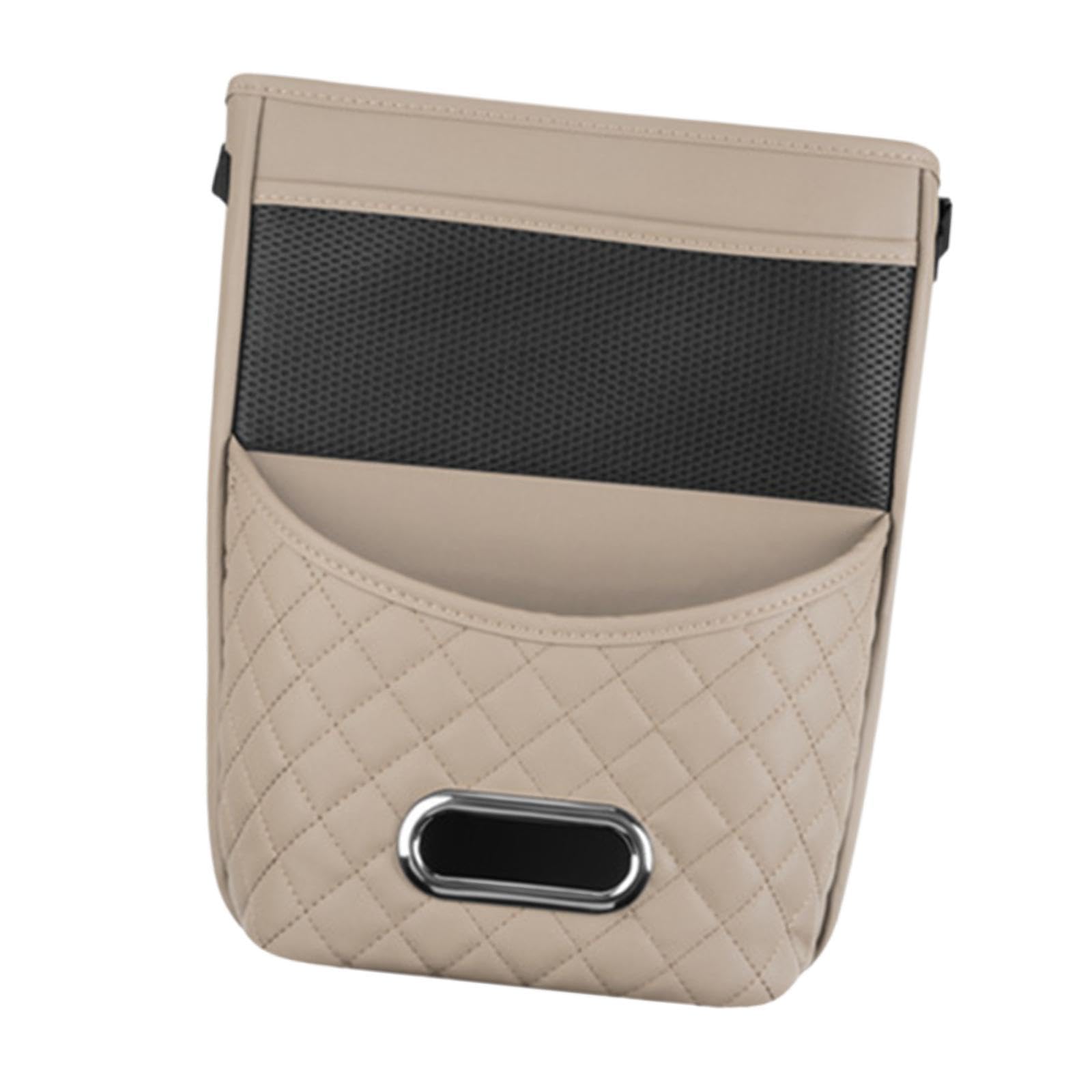 LOOM TREE Car Organizer Storage Between Seats Versatile Simple Installation Pu Leather Beige | Parts & Accessories | Car & Truck