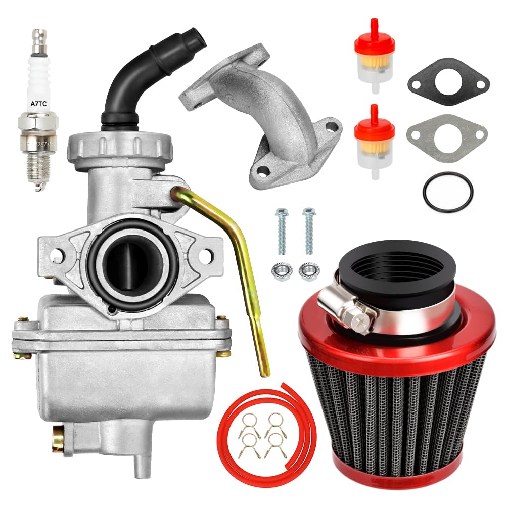 FVRITO PZ20 Carburetor Kit for 50cc-125cc Chinese ATVs & Dirt Bikes - Metal Construction, Fits Tao Tao, Coolster, Kazuma, Baja, Roketa