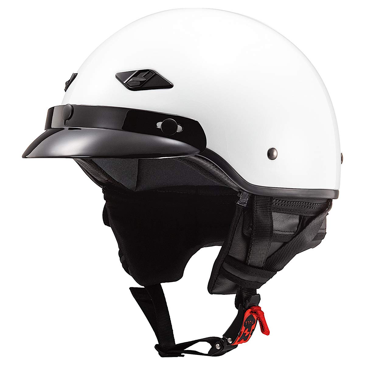 Ls2 Helmets Bagger Motorcycle Half Helmet (Gloss White - X-Small)