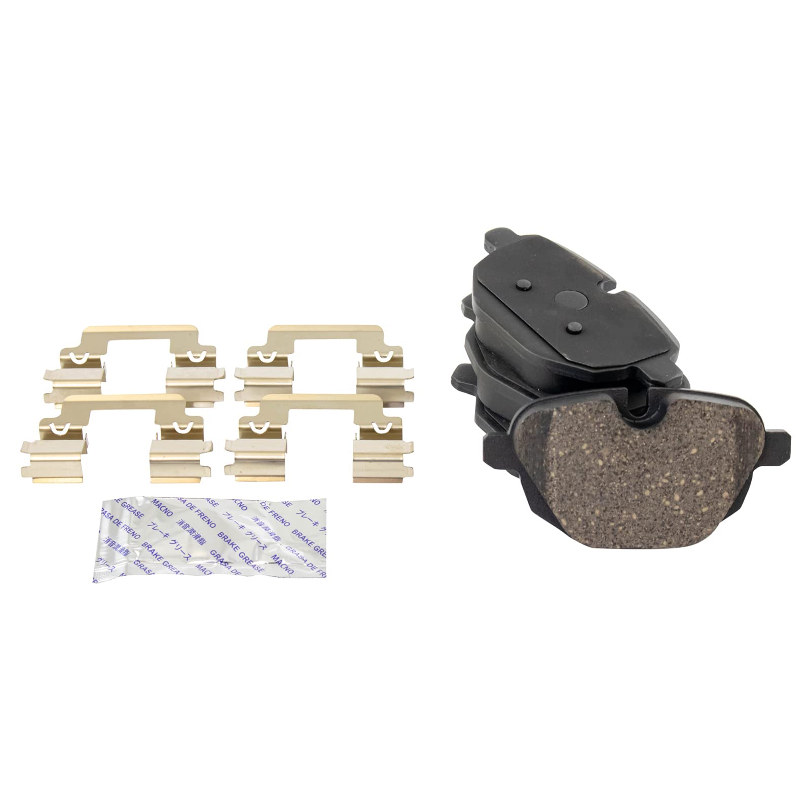 TRQ Rear Brake Pad & Rotor Kit Brake Pads Brake Rotor Ceramic Compatible with 2011-2016 BMW X3 2015-2016 X4