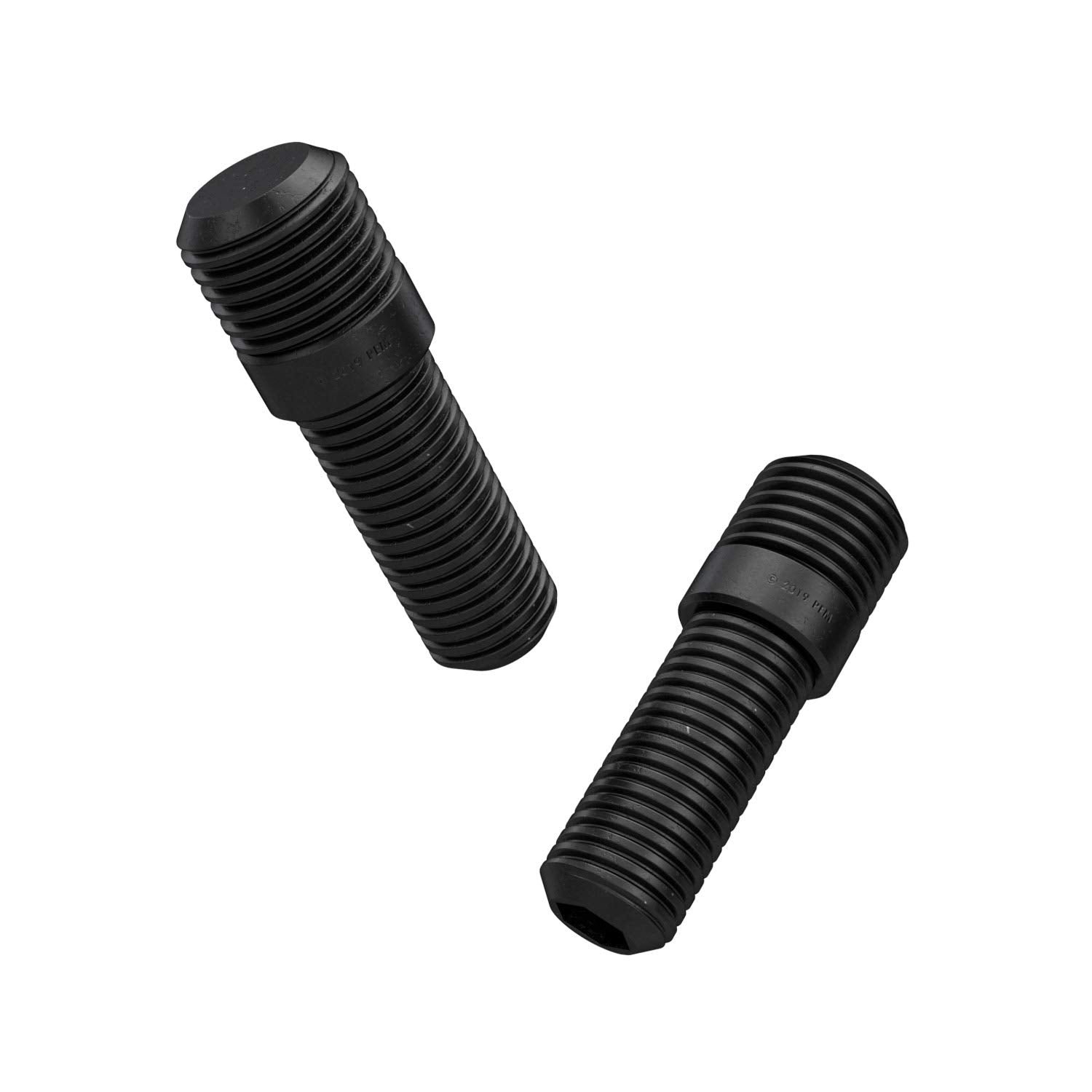 20pcs Black Wheel Stud Conversion - 14x1.5 to 12x1.5, 50mm Total Length, 32mm Shank Length - Compatible with Audi Mercedes Volks