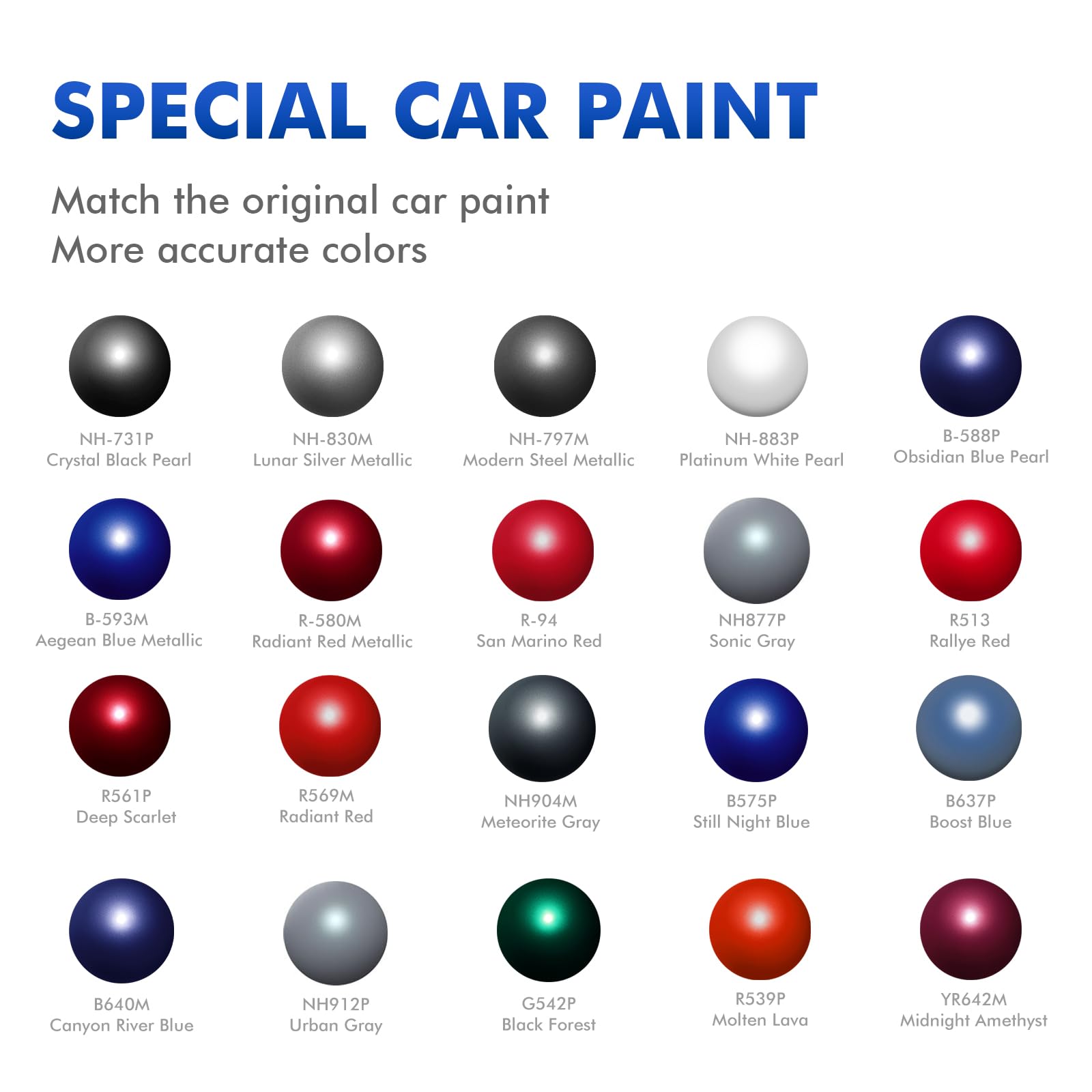 XTryfun B640M Canyon River Blue Touch Up Paint Compatible with Honda, DIY Car Paint Scratch Repair, Automotive Paints, Quick & E