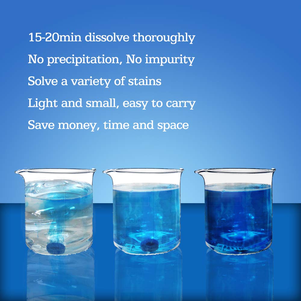 DOKIKO Car Windshield Washer Fluid Tablets, 50 Pcs, Makes 52.5 Gallons, Blue