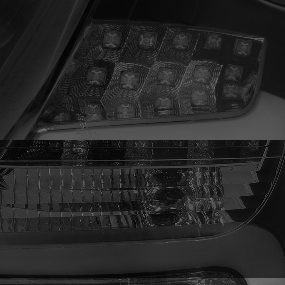 AKKON LED Tube Tail Lights for 2012-2014 Ford Focus Hatchback - Black Smoke, Sequential, Left + Right