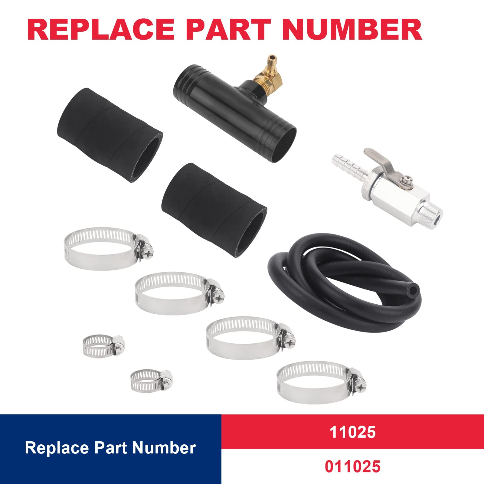 VASTAUTO Auxiliary Fuel Tank Install Kit for Ford, Dodge, Ram, Chevy, GMC - Model VA-11025, 1.5" Fill Line, Gravity Fueled