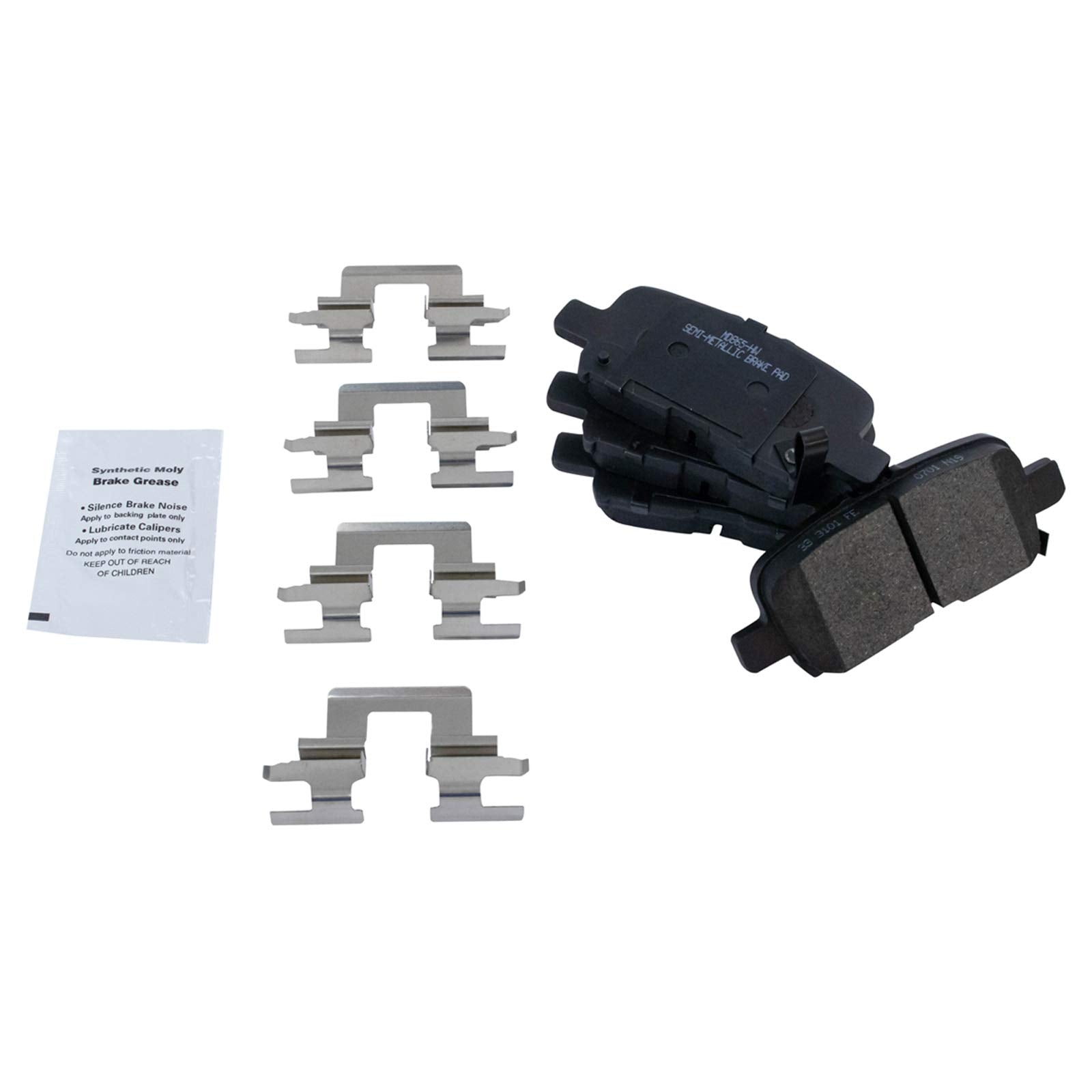 Trq Rear Brake Pad & Rotor Kit Brake Pads Brake Rotor Semi-Metallic Compatible With 2001-2006 Acura Mdx 2003-2008 Honda Pilot
