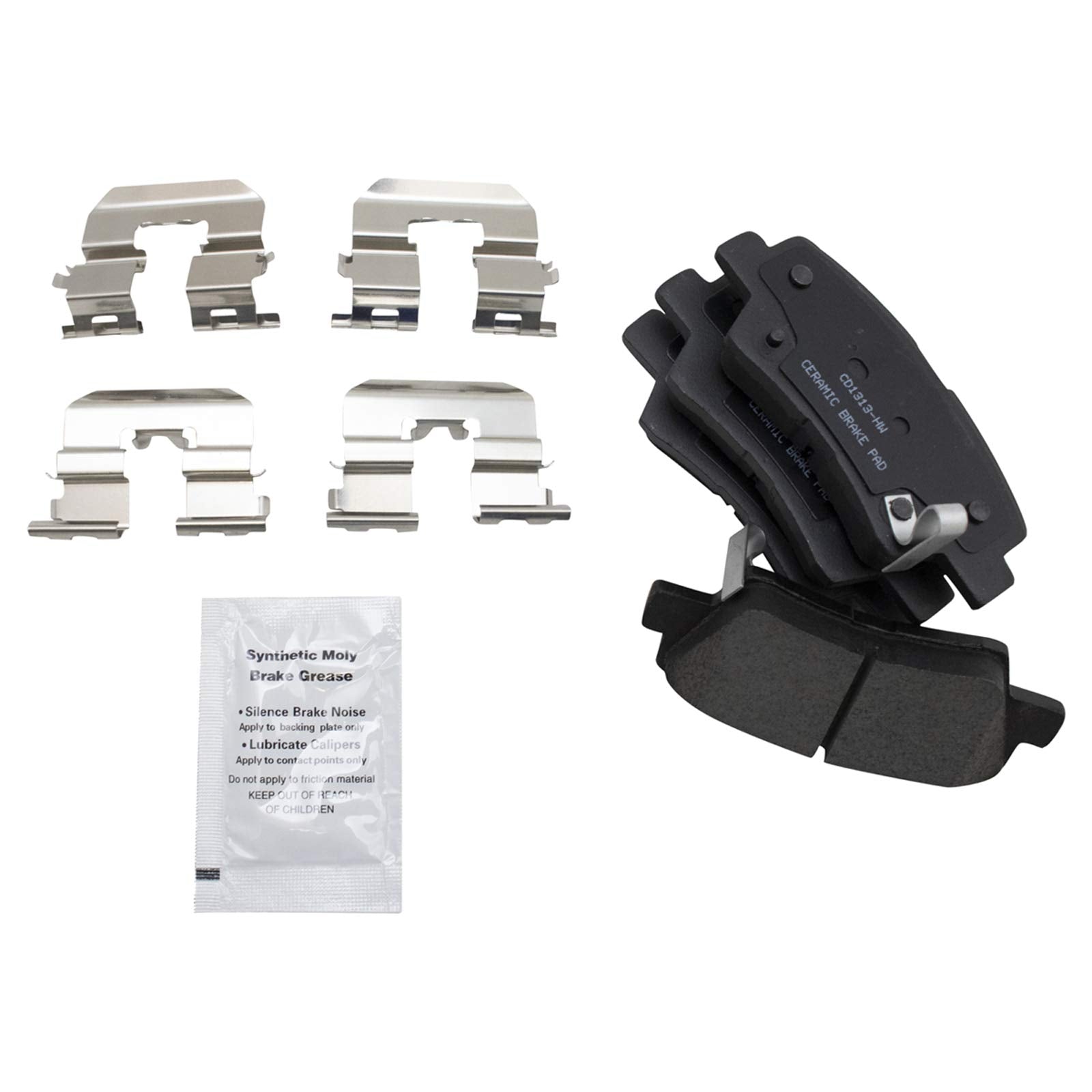 Trq Front And Rear Brake Pad & Rotor Kit Brake Pads Brake Rotor Ceramic Compatible With 2012-2013 Kia Soul