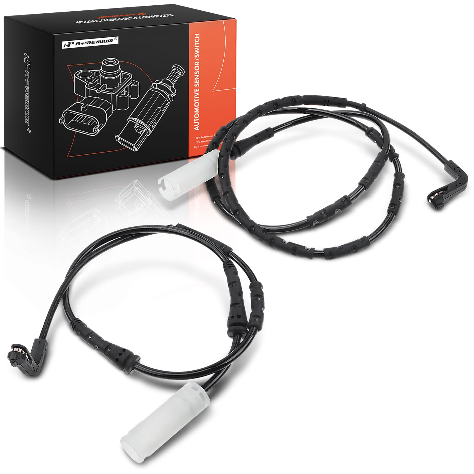 A-Premium Disc Brake Pad Wear Sensors Compatible With Bmw 325I 325Xi 330I 330Xi 328I 335I 328Xi 335D 335Is 335Xi 128I 135I Front