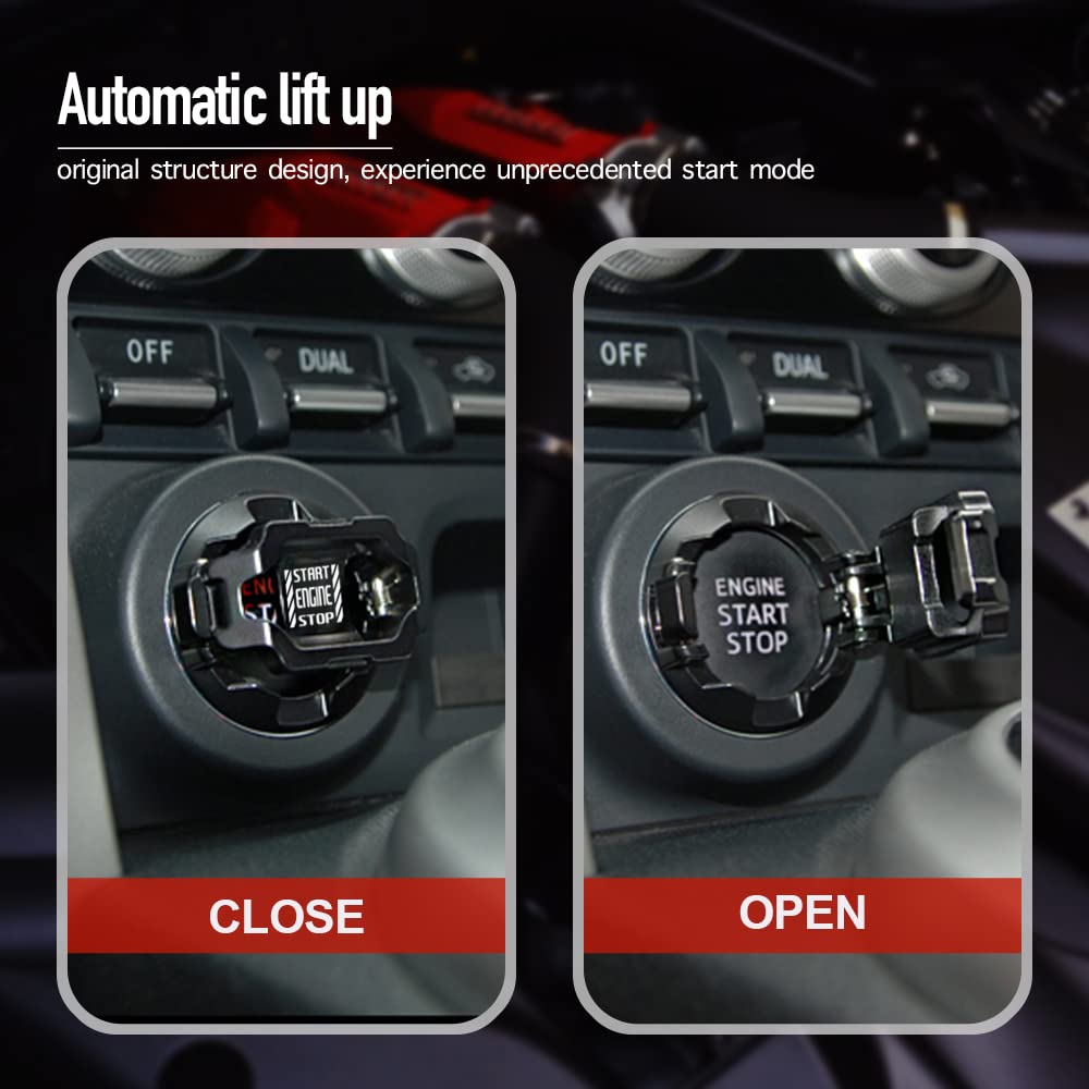 ????????????????  Tybasthe Push Start Button Cover, Car Engine Start Stop Button Cover Protector, Cool Car Accessories Interior