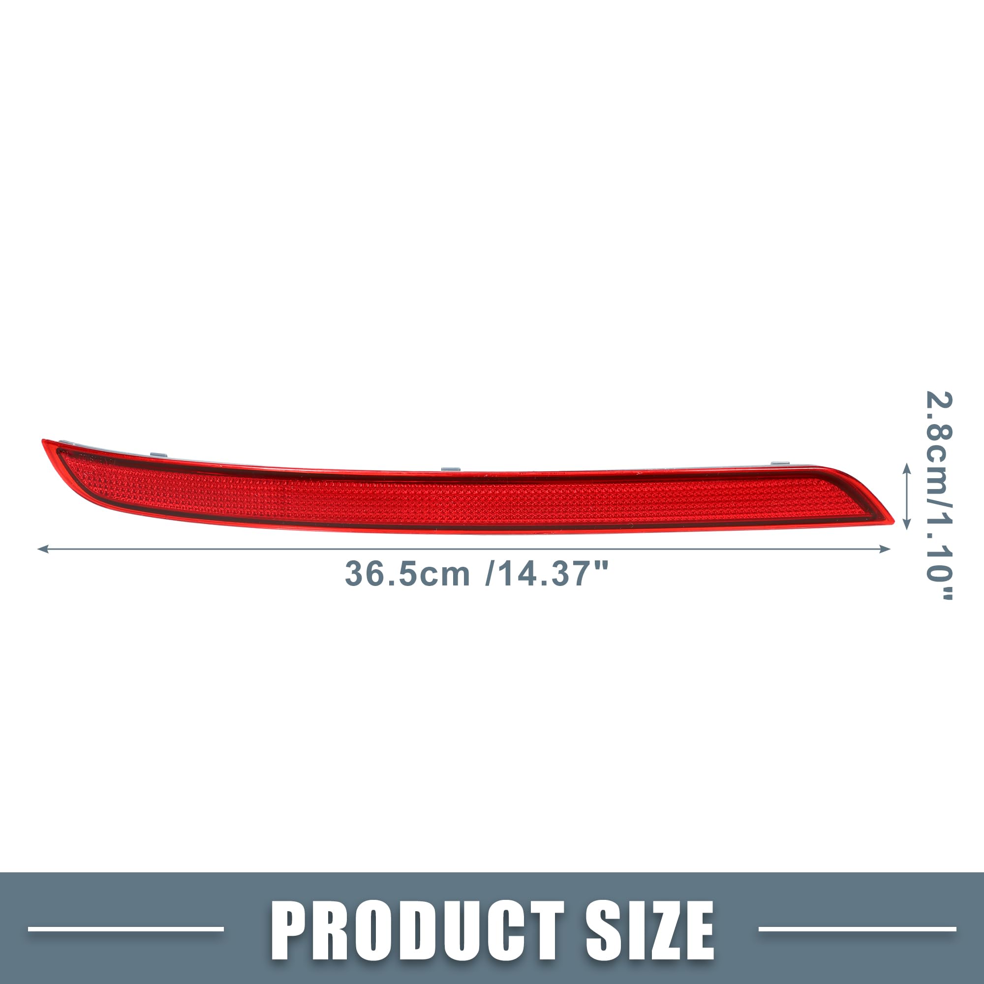 A Absopro Car Rear Left Bumper Reflector No.A1668200074 For Mercedes-Benz Ml350 2012-2015 Plastic Red
