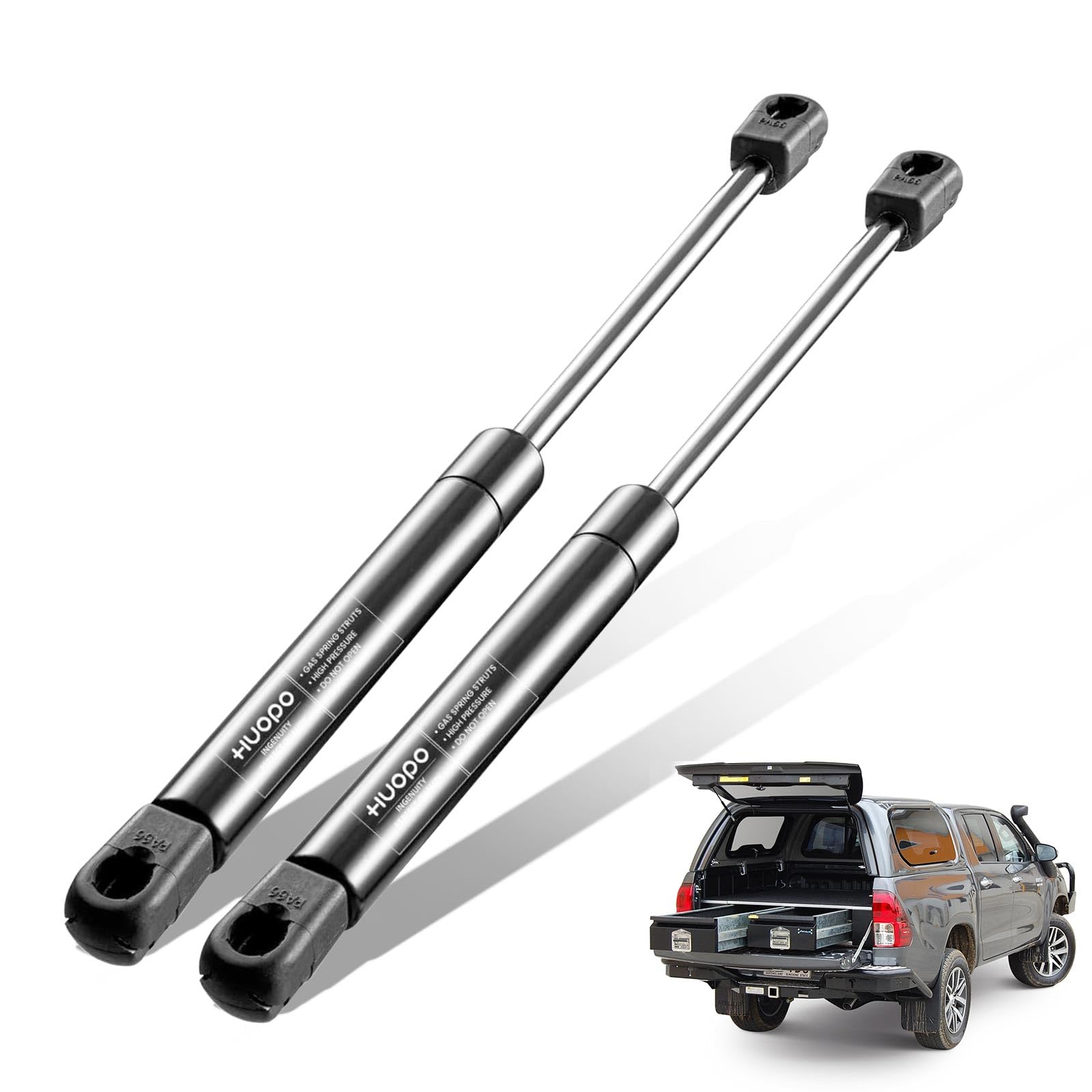 HUOPO SG459002 12 Inch 30lb/133N Gas Struts Shocks Spring Lift Support for Leer Camper Shell Topper Rear Windows Door Truck Cap 