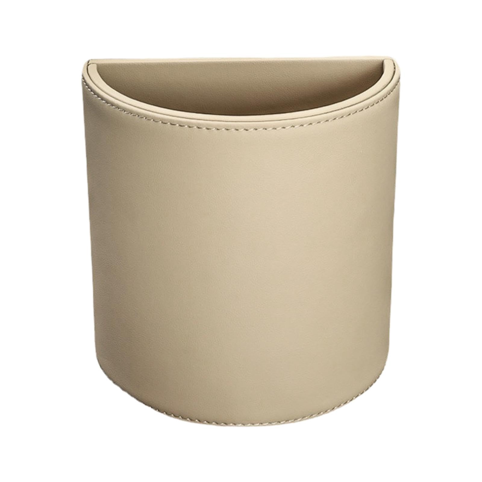 MERISHOPP Garbage Bin Dustbin Car Garbage Can Side Door Car Trash Bin Hanging Beige