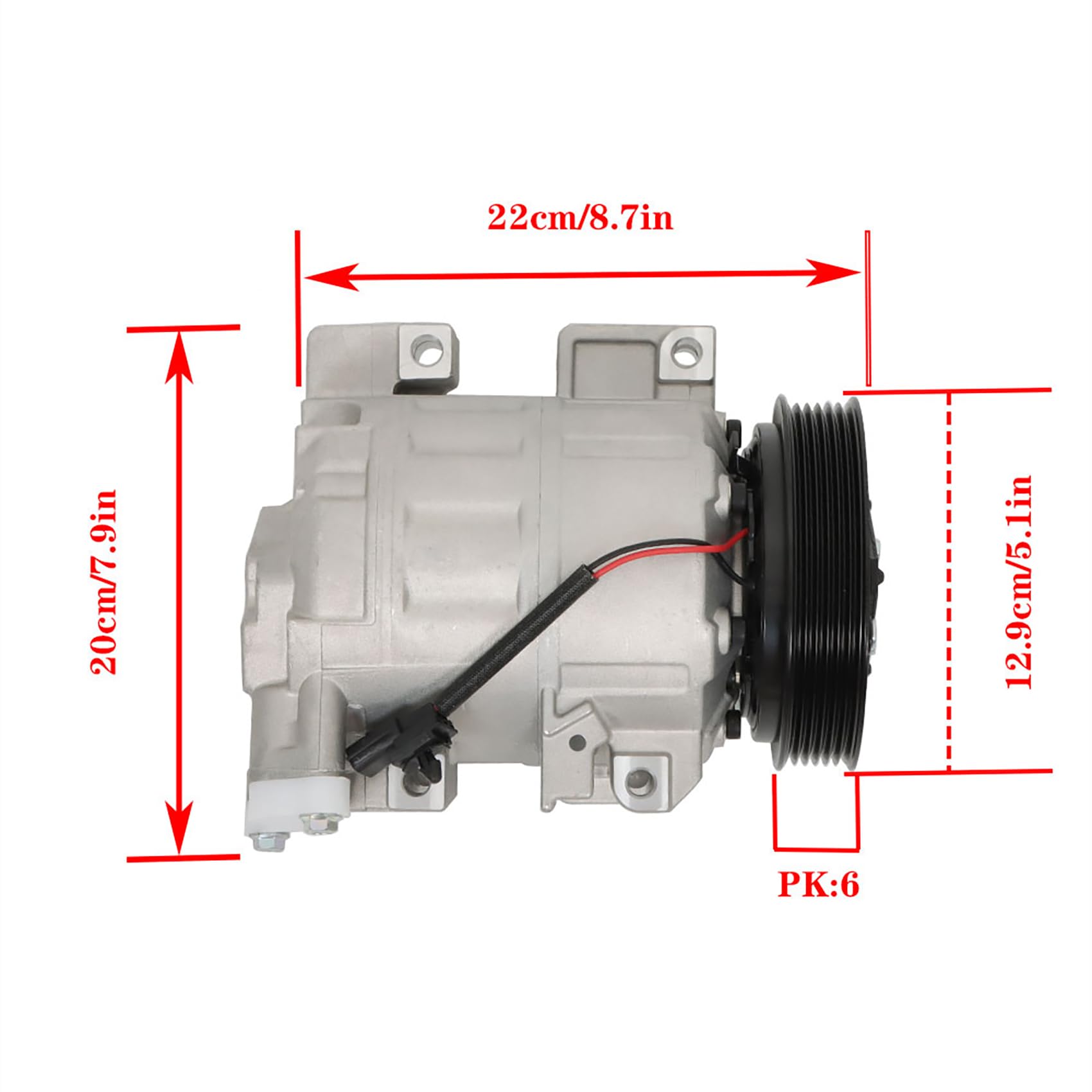 labwork AC Compressor & A/C Clutch CO 10886C Replacement for Nissan Altima Sentra 2.5L 2007-2012 68664 98664