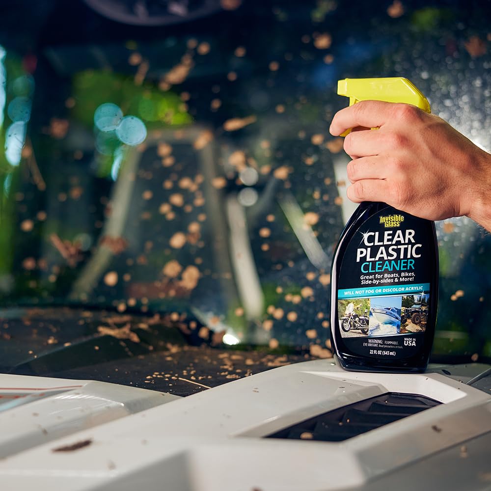 Invisible Glass 92084-3Pk Clear Plastic Cleaner For Cars, Motorcycles, Rvs, Boats, Helmet Visors, Golf Carts, Acrylic And Vinyl