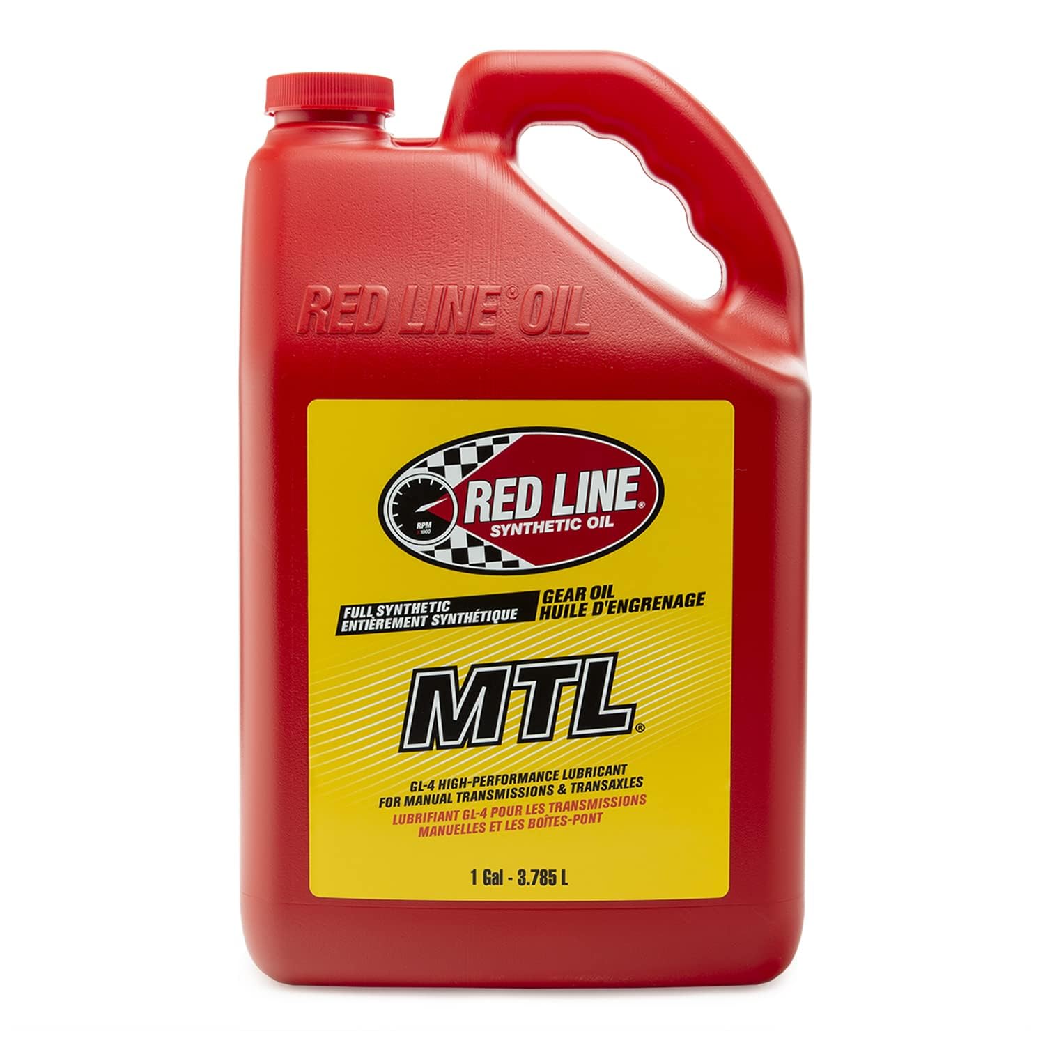 Red Line 50205 SAE 75W80 API GL-4 Manual Transmission and Transaxle Lubricant (MTL) Car Gear Oil - 1 Gallon (4 Pack)
