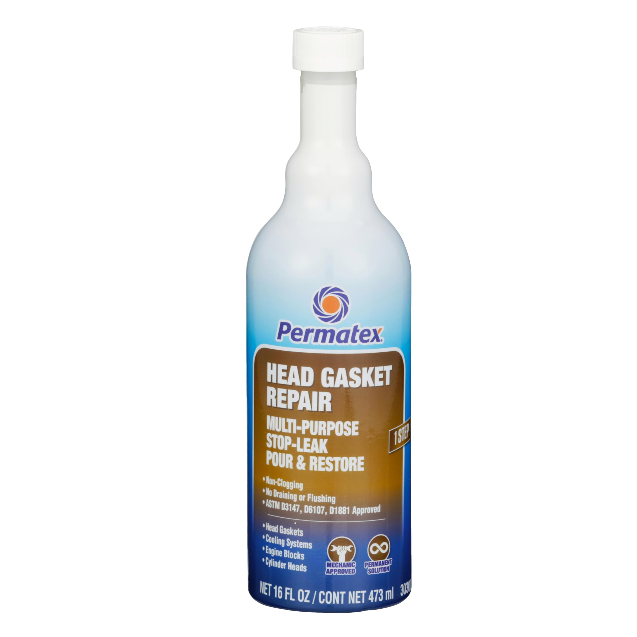 Permatex 30300 Head Gasket Repair - Multi-Purpose Stop-Leak, 16 Fl. Oz, Seals Head Gaskets While Preventing Future Leaks