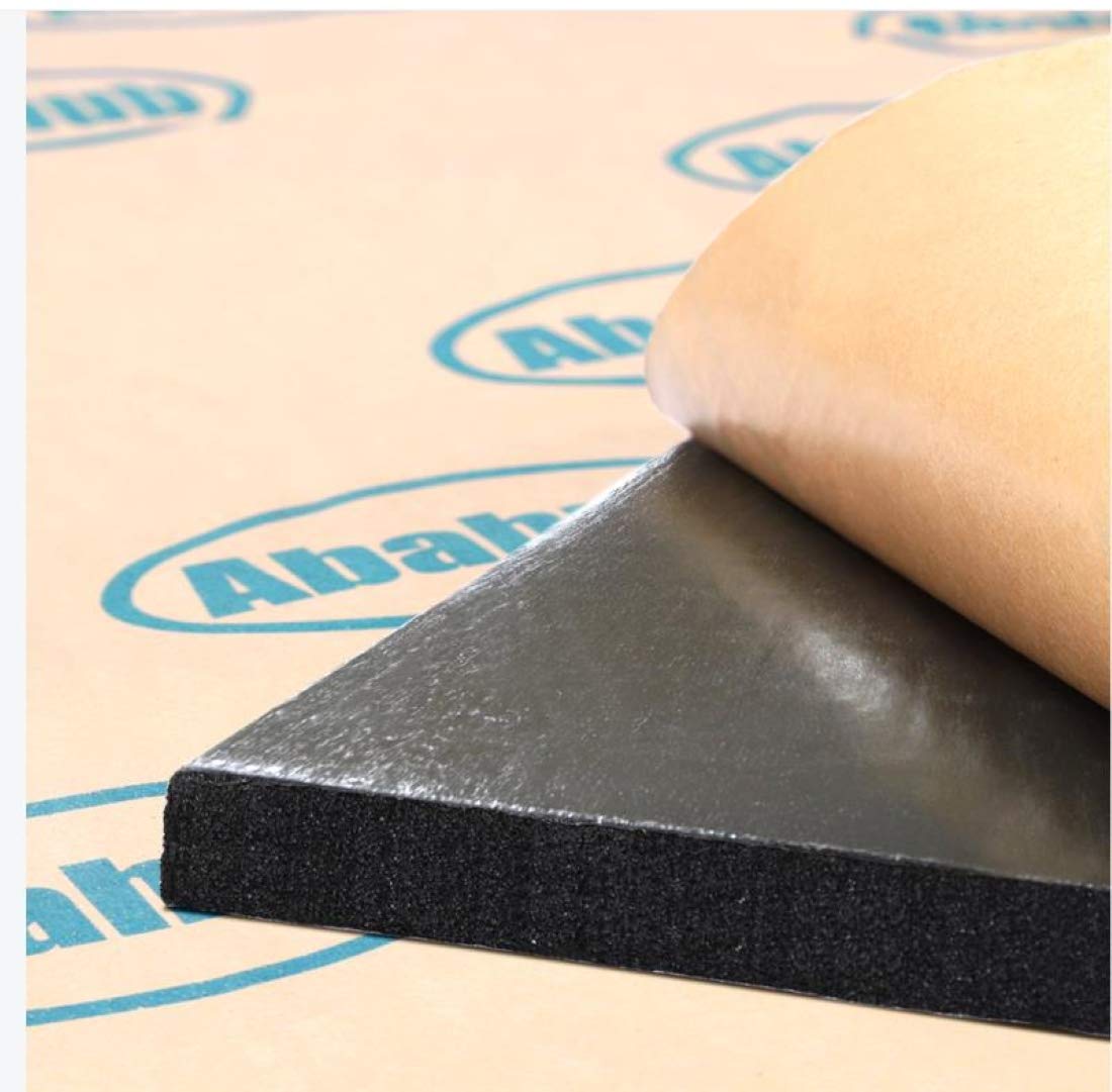 Abahub 394 mil 16 sqft Car Hood Insulation Pad Auto Sound Deadener Door Dampener Deadening Mat Heat / Cool Liner, SelfAdhesive