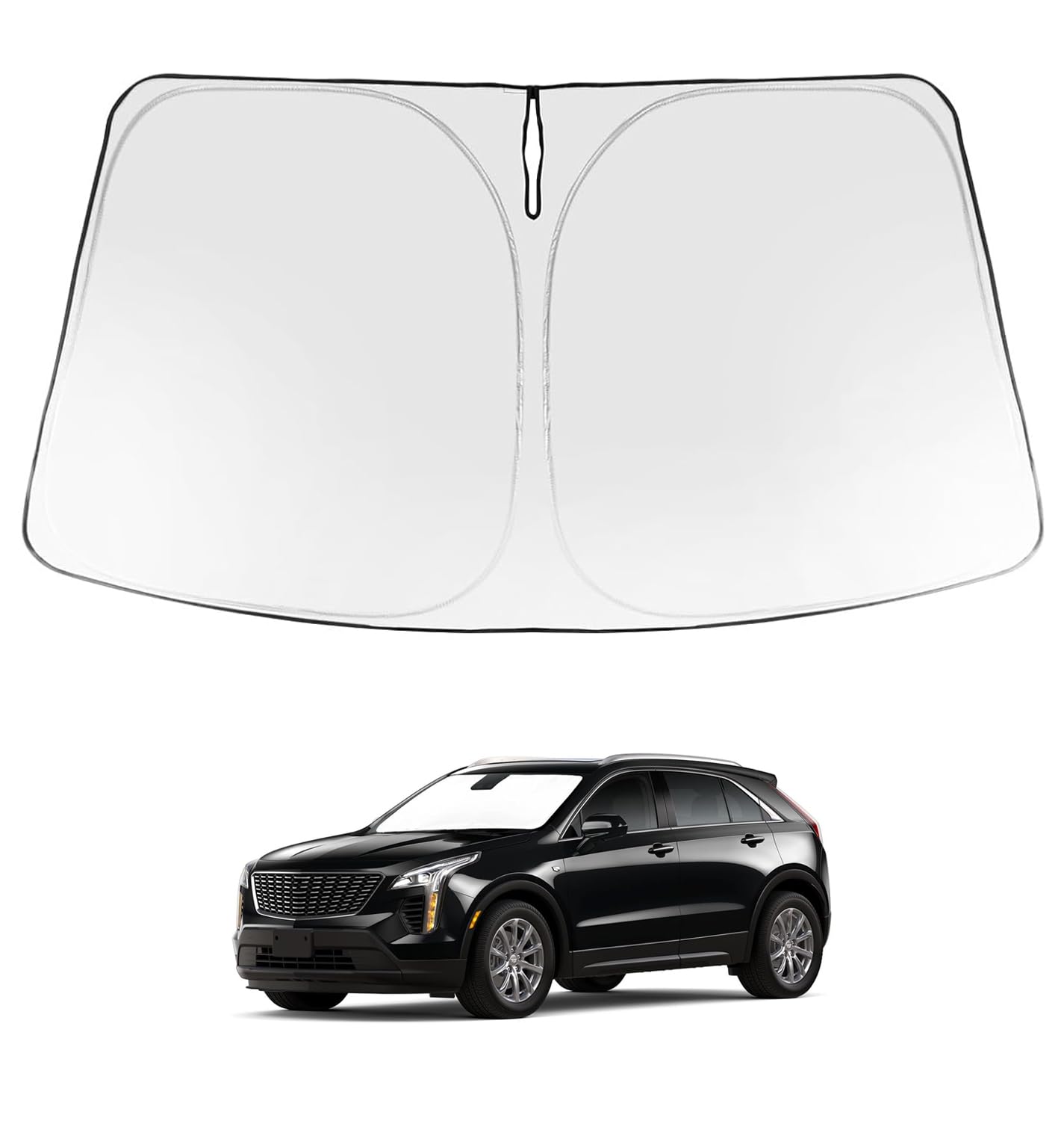 Proadsy 2025 Upgrade Windshield Sun Shade Custom Fit 2019-2023 2024 2025 Cadillac Xt4 Foldable Front Sunshade Protector Sun Viso