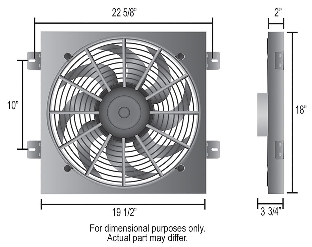 Derale 20161 Jeep Wrangler Direct Fit Electric Fan Kit , Black