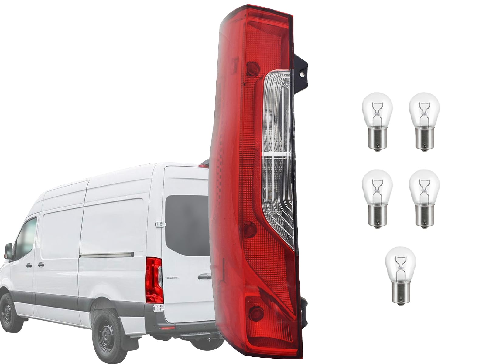 Auto Parts Avenue APA Replacement for Tail Lamps 2019-2025 Sprinter 1500 2500 3500 4500 with Bulb Driver Left Side 9108200200 MB