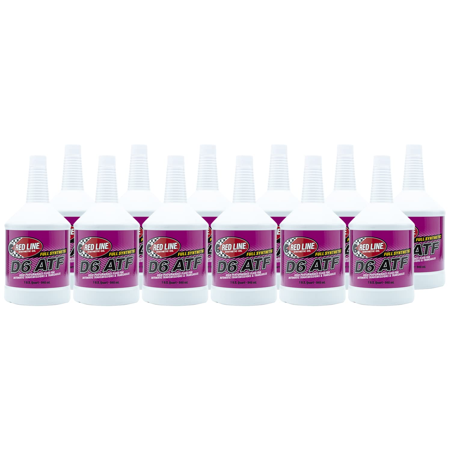 Red Line 30704 Full Synthetic D6 Automatic Transmission Fluid (ATF) - 1 Quart (12 Pack)
