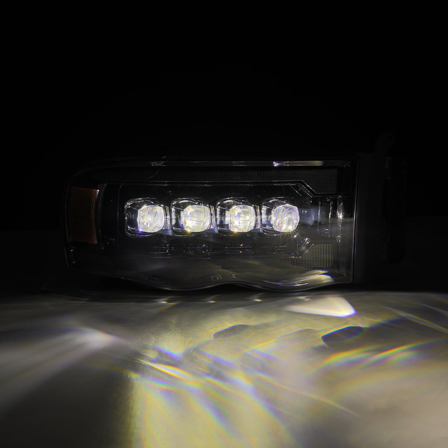 Alpharex 02-05 Dodge Ram 1500 Nova Led Proj Headlights Alpha Black W/Activ Light/Seq Signal