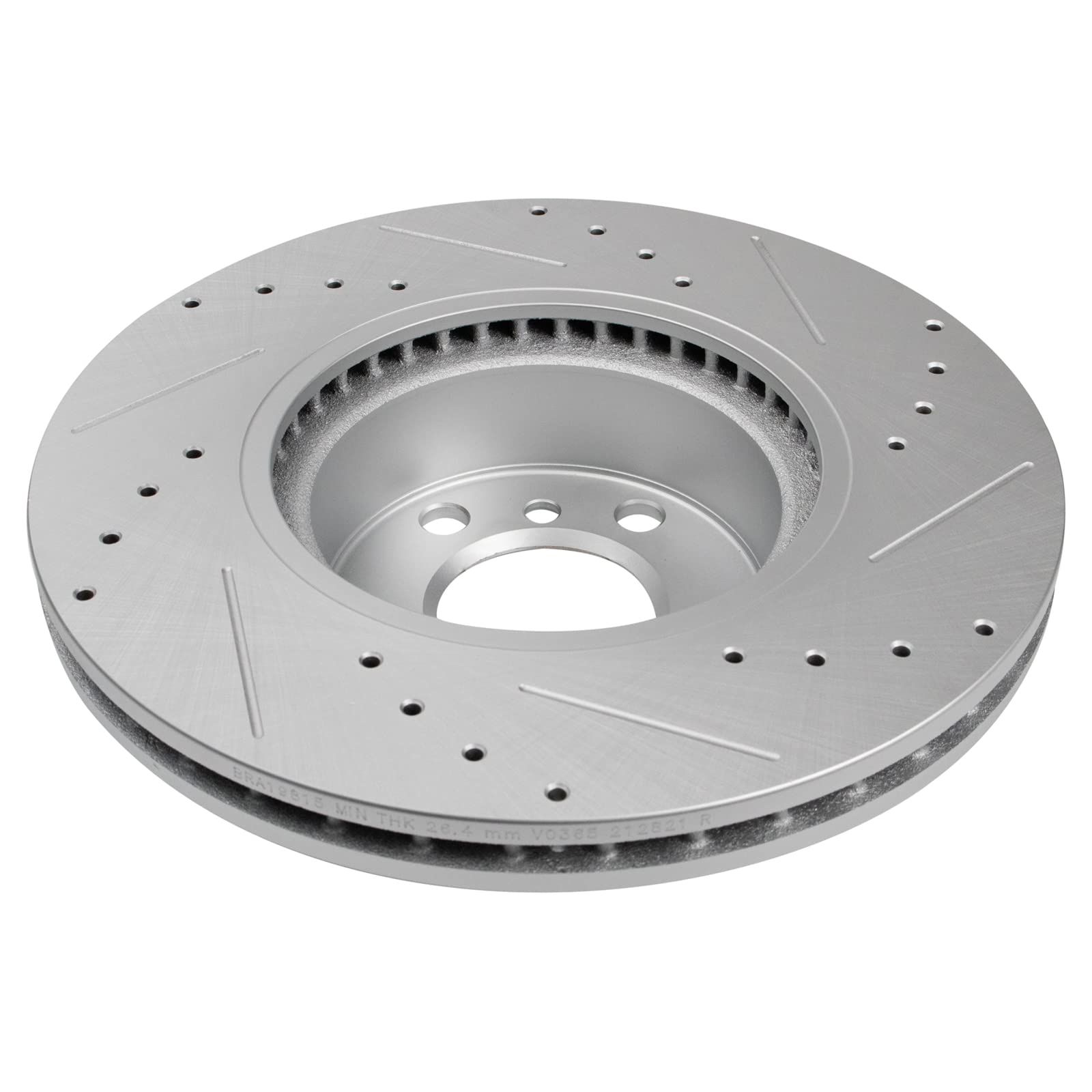 Trq Front Performance Brake Rotors Set Premium G-Coated Cross Drilled & Slotted Compatible With 2011-2017 Bmw X3 2015-2018 X4