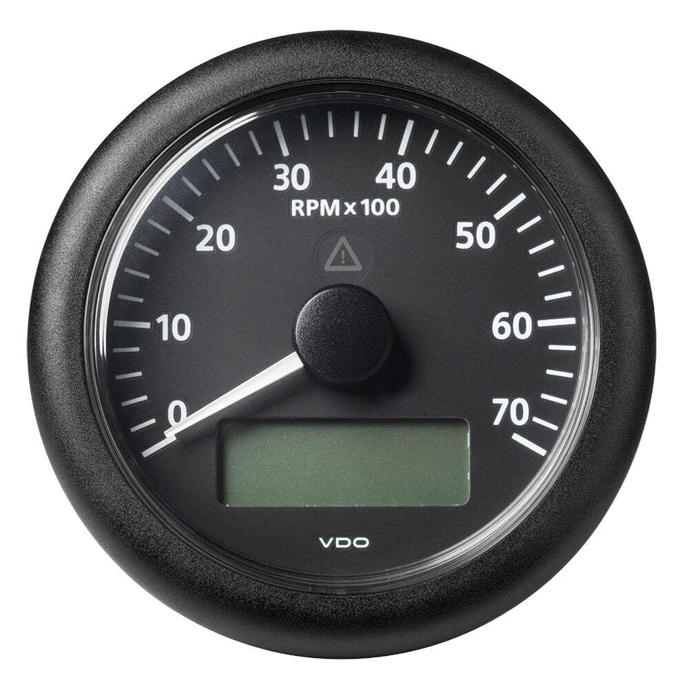 Veratron ViewLine Tachometer 0-7000 RPM - 3-3/8" Black Dial, Model A2C59512394, One Size, Plastic