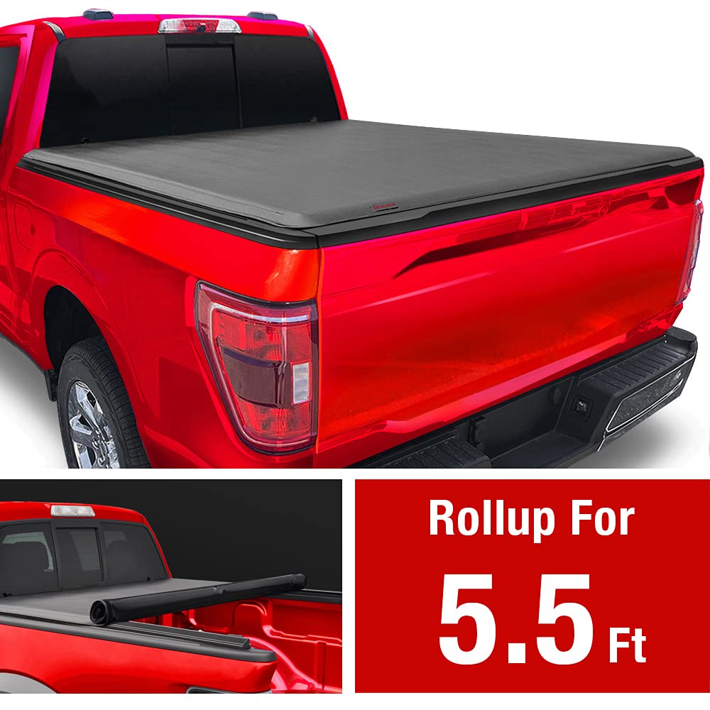 Maxmate Soft Roll-Up Truck Bed Tonneau Cover Compatible With 2004-2008 Ford F-150; 2005-2008 Lincoln Mark Lt | Fleetside 5.5' (6