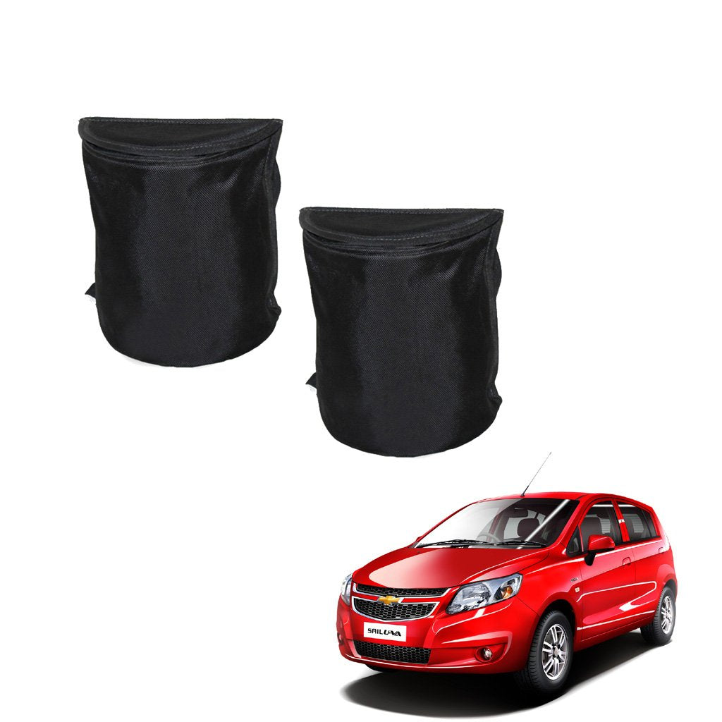 Kozdiko Semi Cylindrical Car Dustbin Set of 2 Pcs for Chevrolet Sail UVA