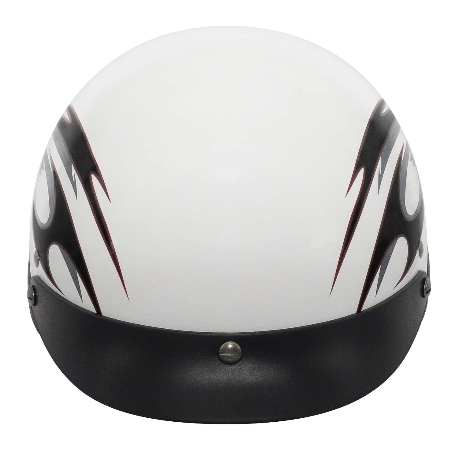 Vcan Cruiser Flat White Motorcycle Half Helmet (Blade, X-Large)