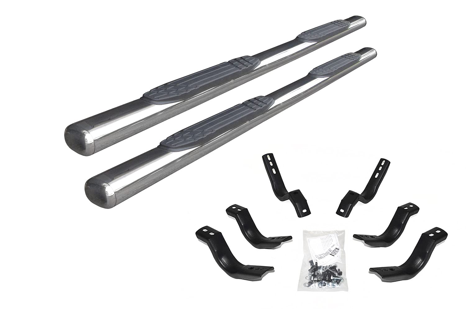 Go Rhino 104443580Ps 4' 1000 Series Side Steps With Mounting Brackets - Double Cab Only For Toyota 22-24 Tundra (Extended Cab Pickup)