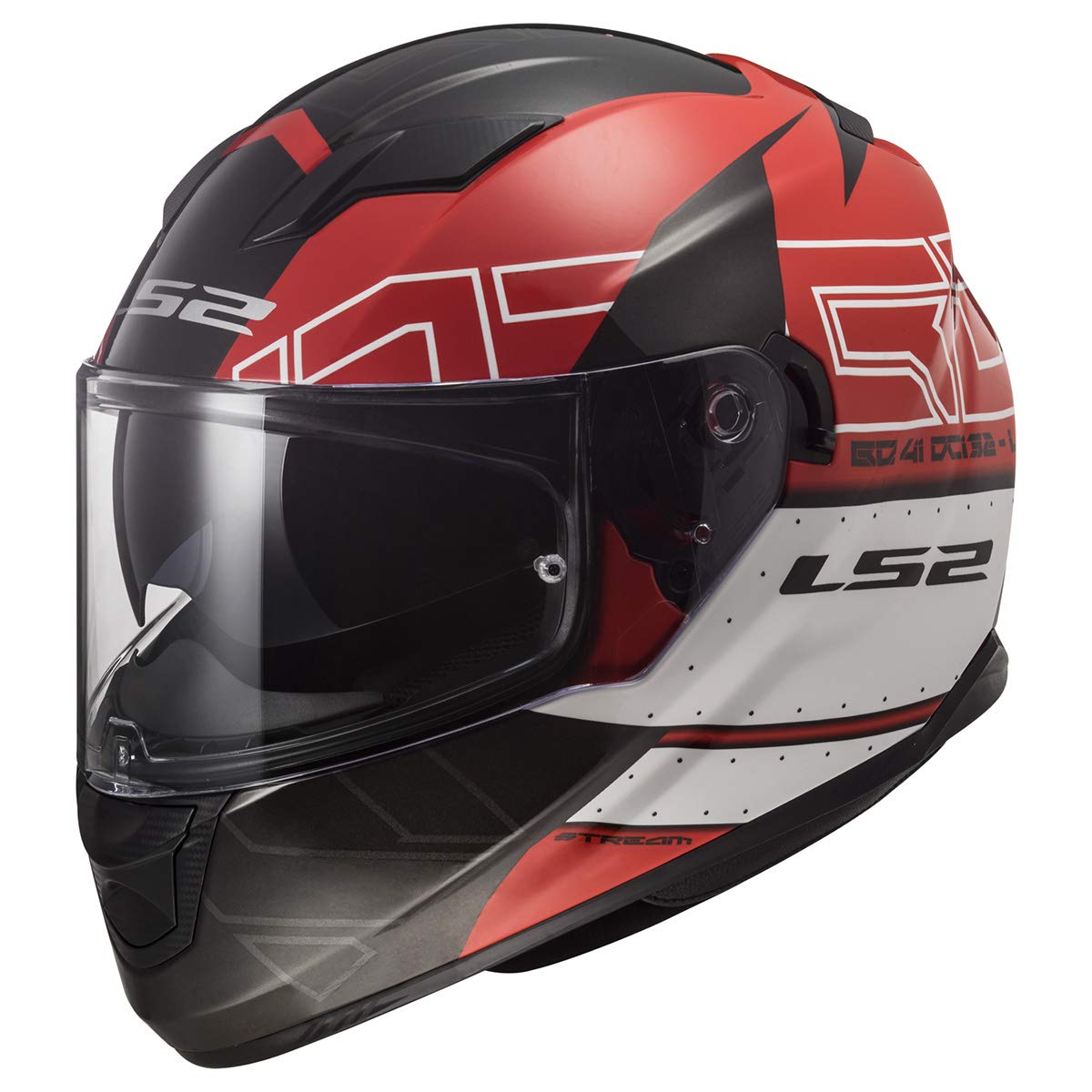 Ls2 Helmets Full Face Stream Evo Kub Helmet (Black Red - Small)