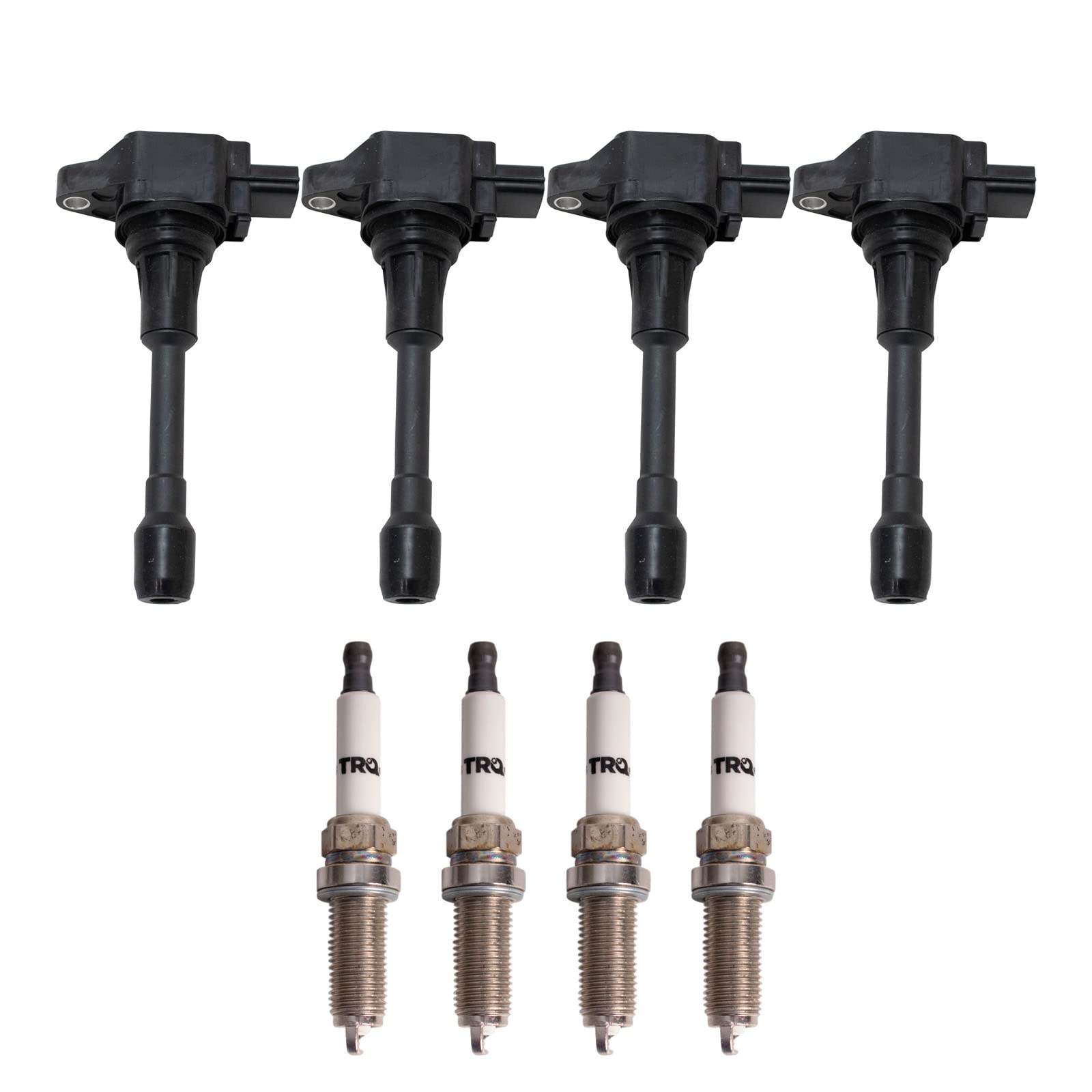 Trq Ignition Kit Ignition Coil Spark Plugs Compatible With 2005-2019 Nissan Frontier 2012-2019 Versa 2014-2019 Versa Note 2009-2