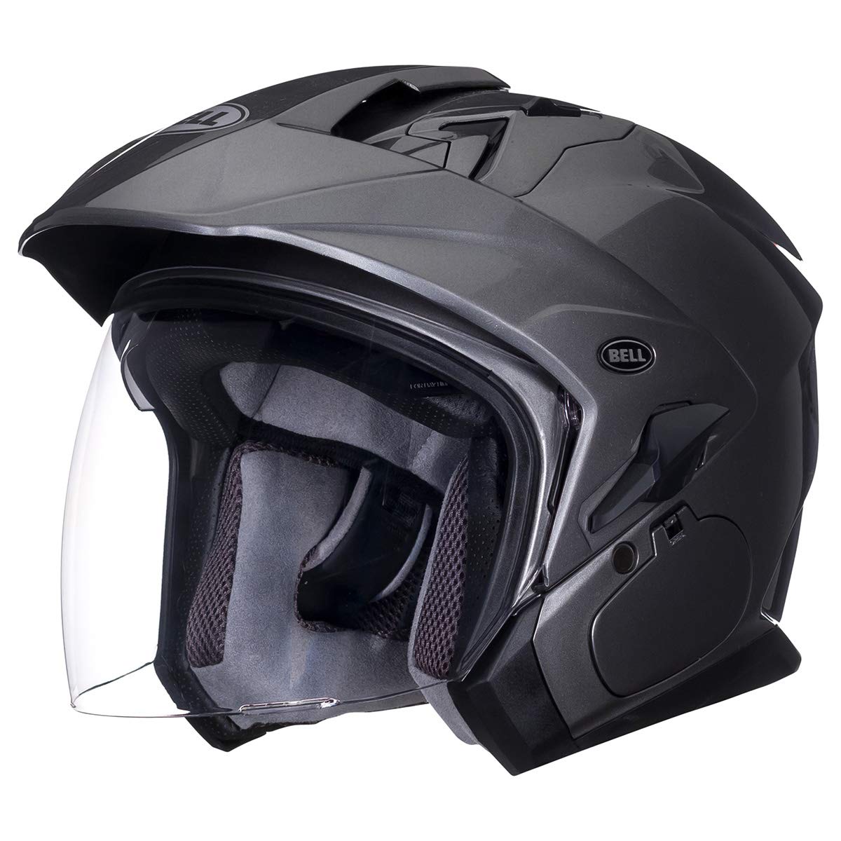 BELL Mag-9 Open Face Motorcycle Helmet - Large, Solid Gloss Titanium, Polycarbonate, Model 7000744