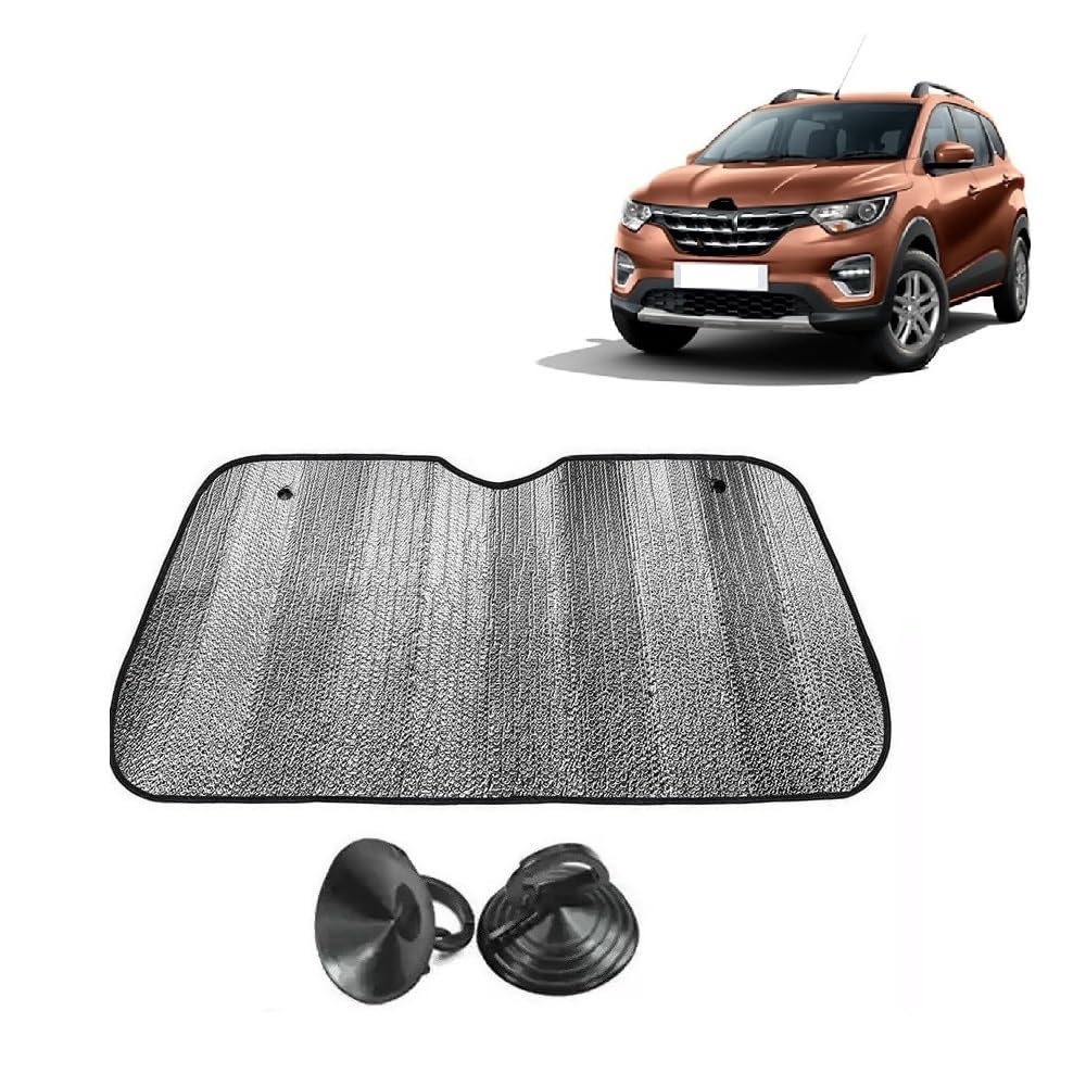 Car Windshield Sun Shade UV Rays Protector Silver Sunshade Solar Reflective suitable for Renault Triber