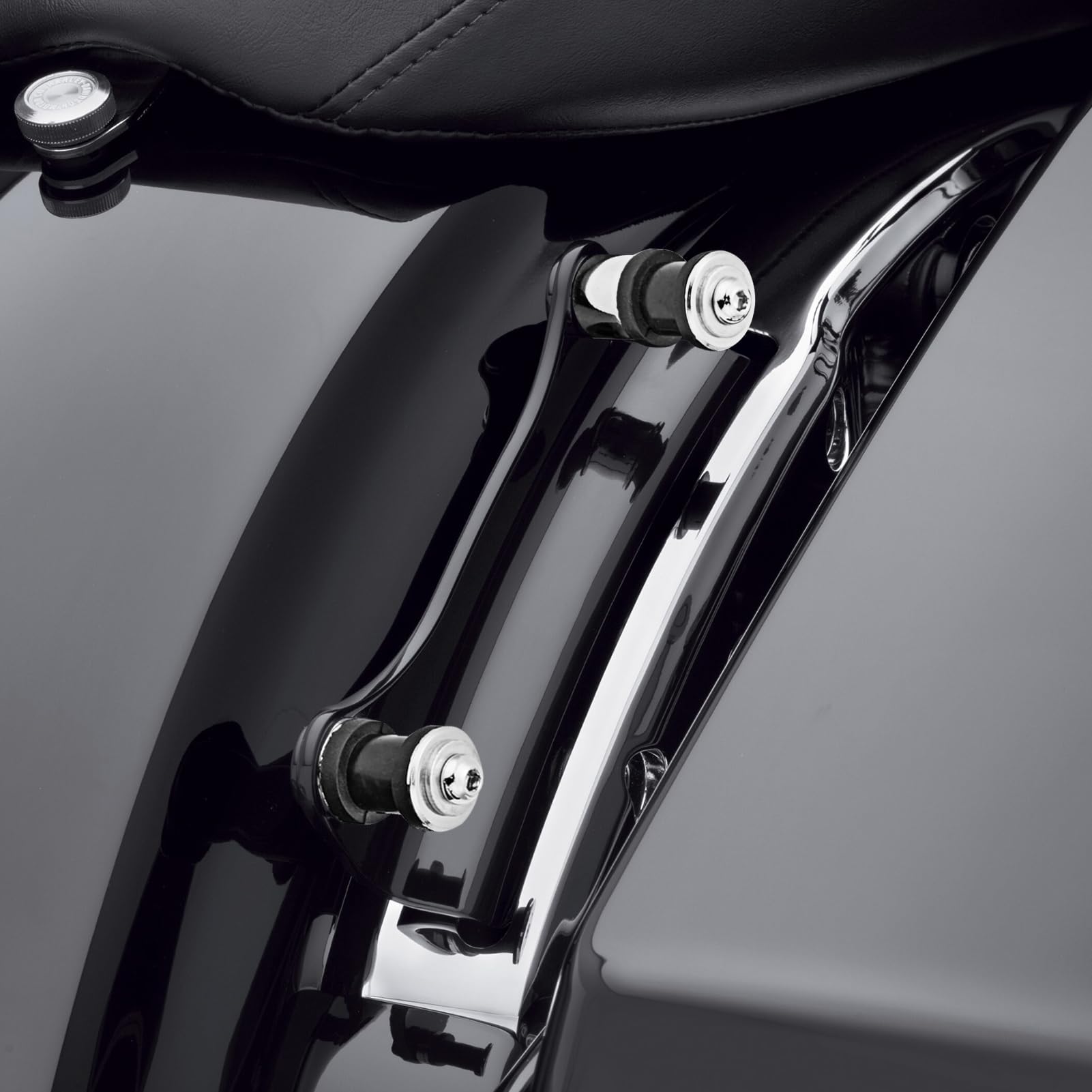 Mofun Quick Release Docking Hardware Kit for Harley Touring Models, Alloy Steel, Gloss Black, Model 601673712605