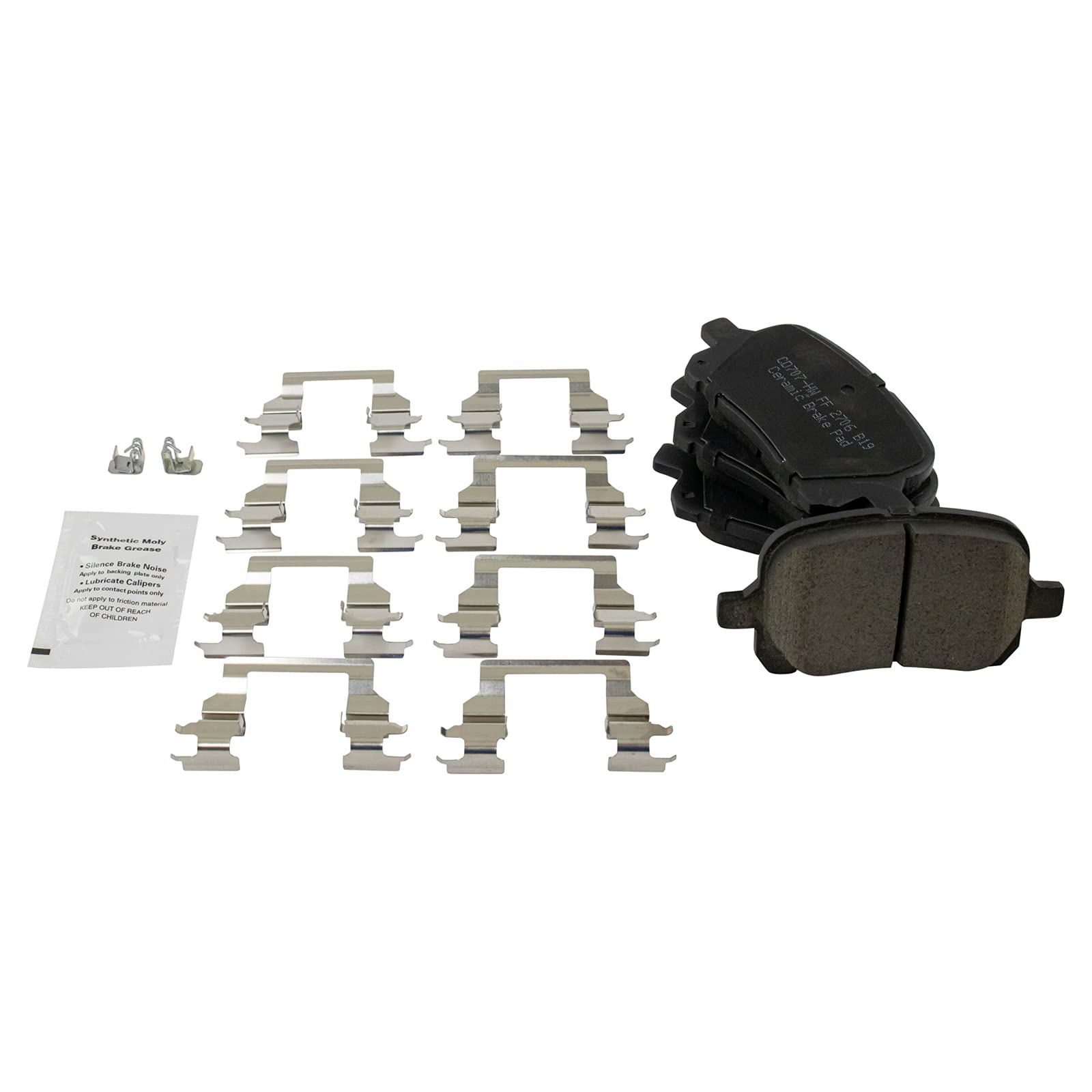 Trq Front And Rear Brake Pad & Rotor Kit Brake Pads Brake Rotor Ceramic Compatible With 2000-2004 Toyota Avalon