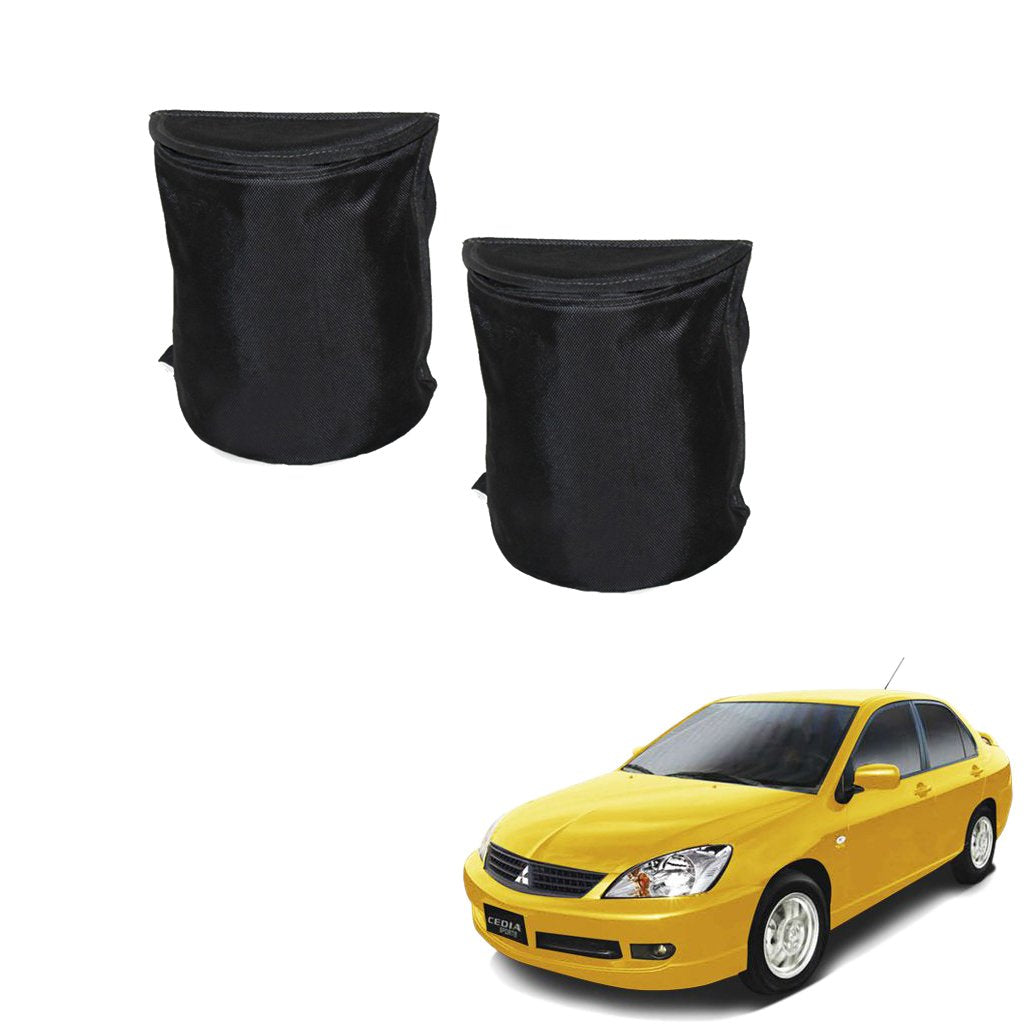 Kozdiko Semi Cylindrical Car Dustbin Set of 2 Pcs for Mitsubishi Cedia