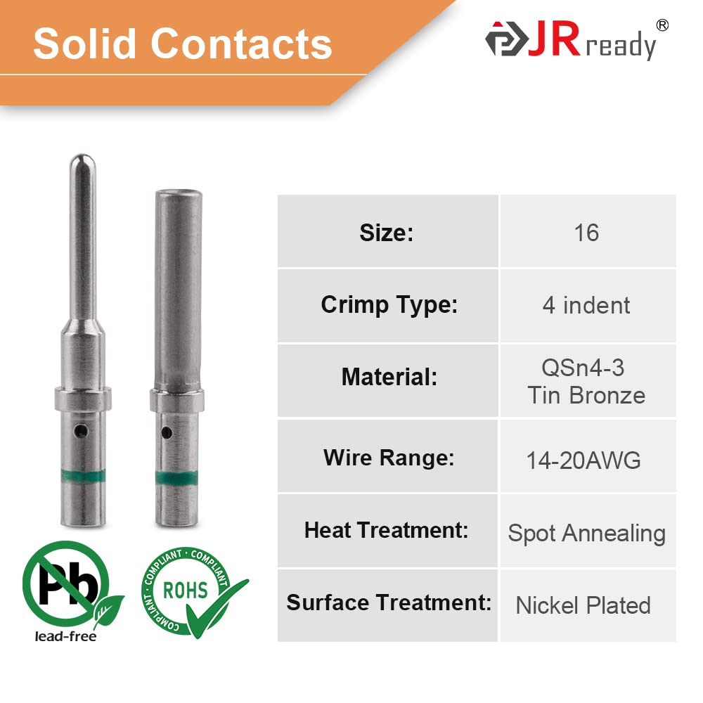 Jrready St6248 Dt 4 Pin Connector 10 Sets, Gray Waterproof Electrical Wire Connector With Solid Contacts 14-20Awg