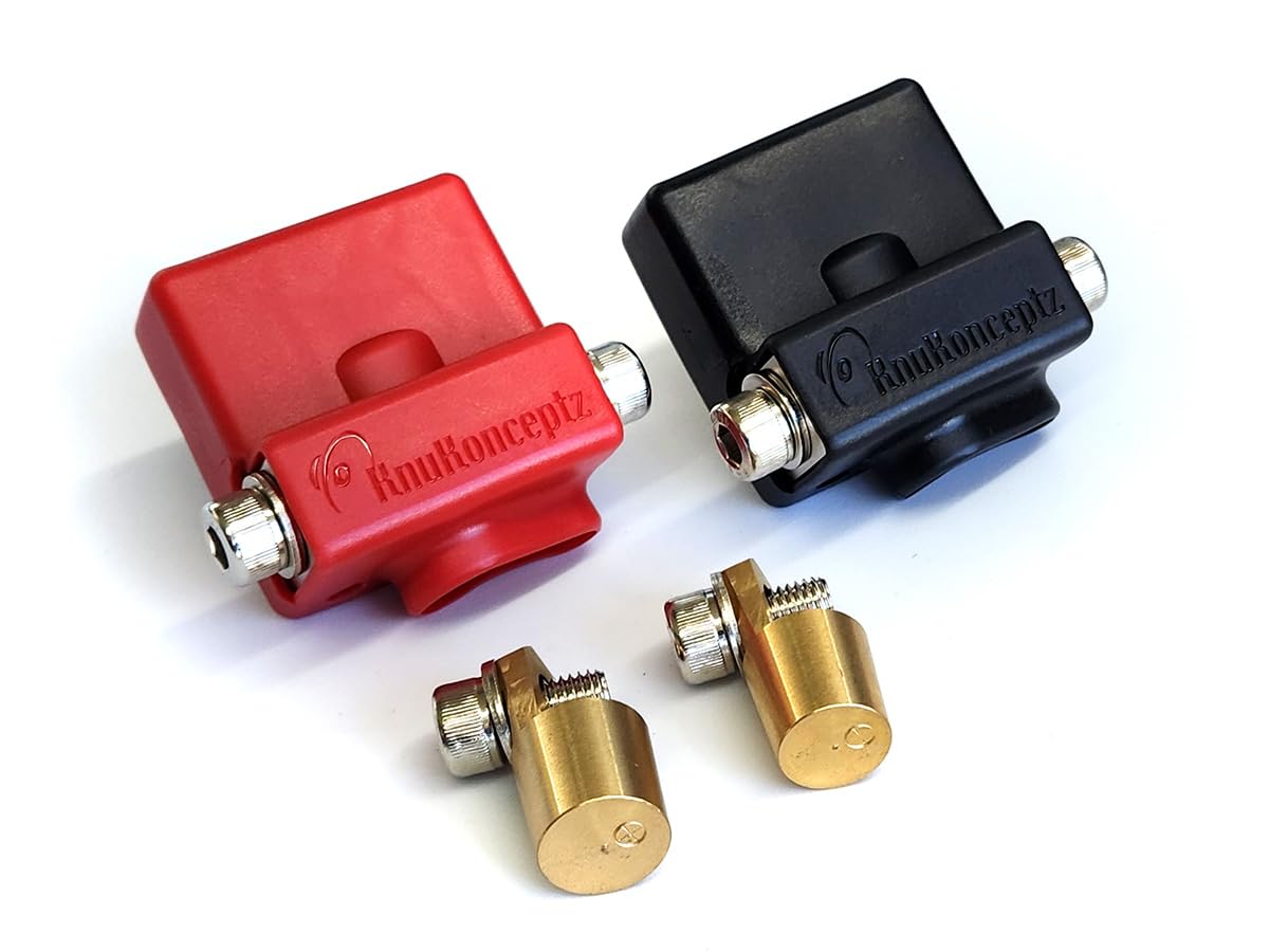 Knukonceptz Ultimate Battery Terminal V2 Pair- Positive And Negative With Vertical Top Post Adapters
