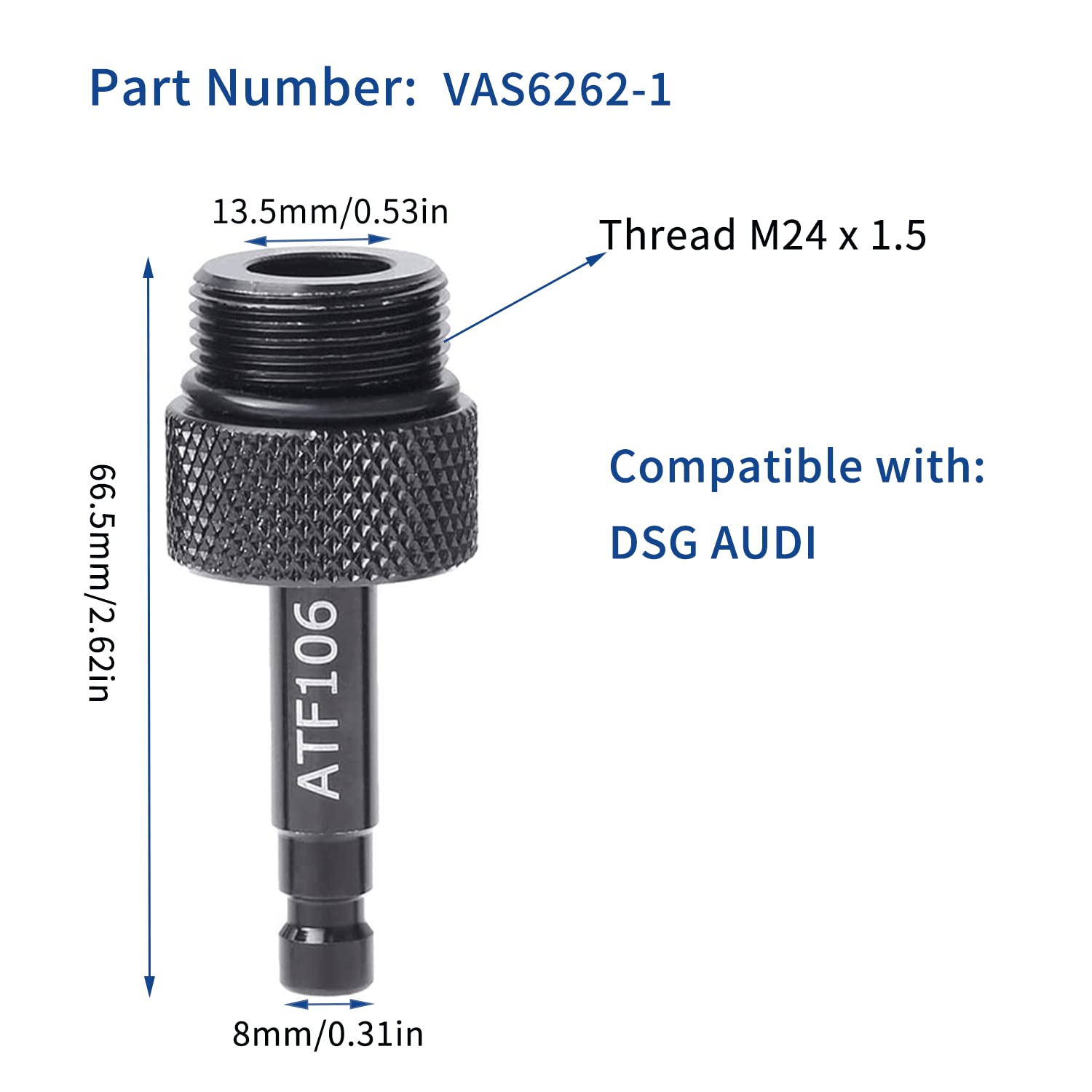 YHXGLJDKA Transmission Automatic Fluid Oil Filling Filler Adapter Include Metal Dispenser with Shut Off Valve Compatible with VW