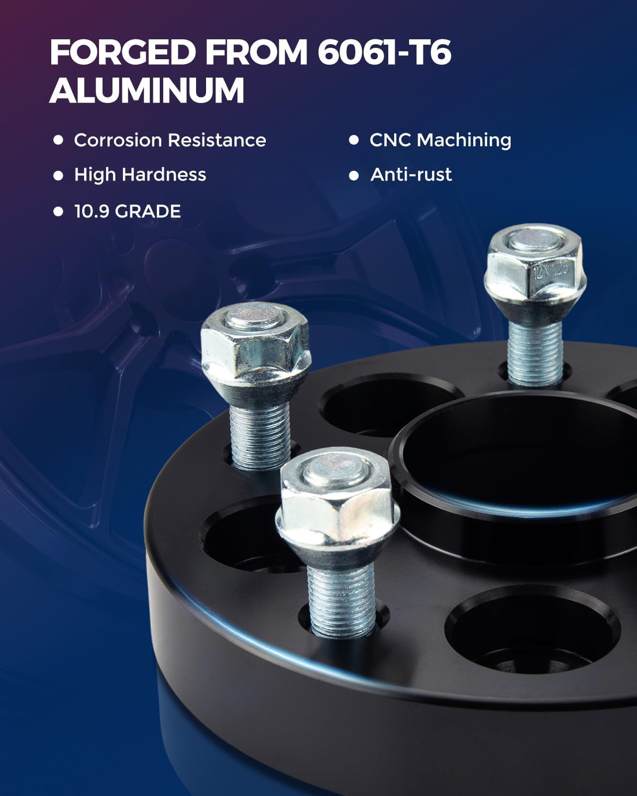 Kax 5X4.5 Wheel Spacers,Forged 2 Inch 5 Lug Hub Centric Wheel Spacers With 1/2'' X20 Studs 71.5Mm Hub Bore,Fit For Wrangler,Libe