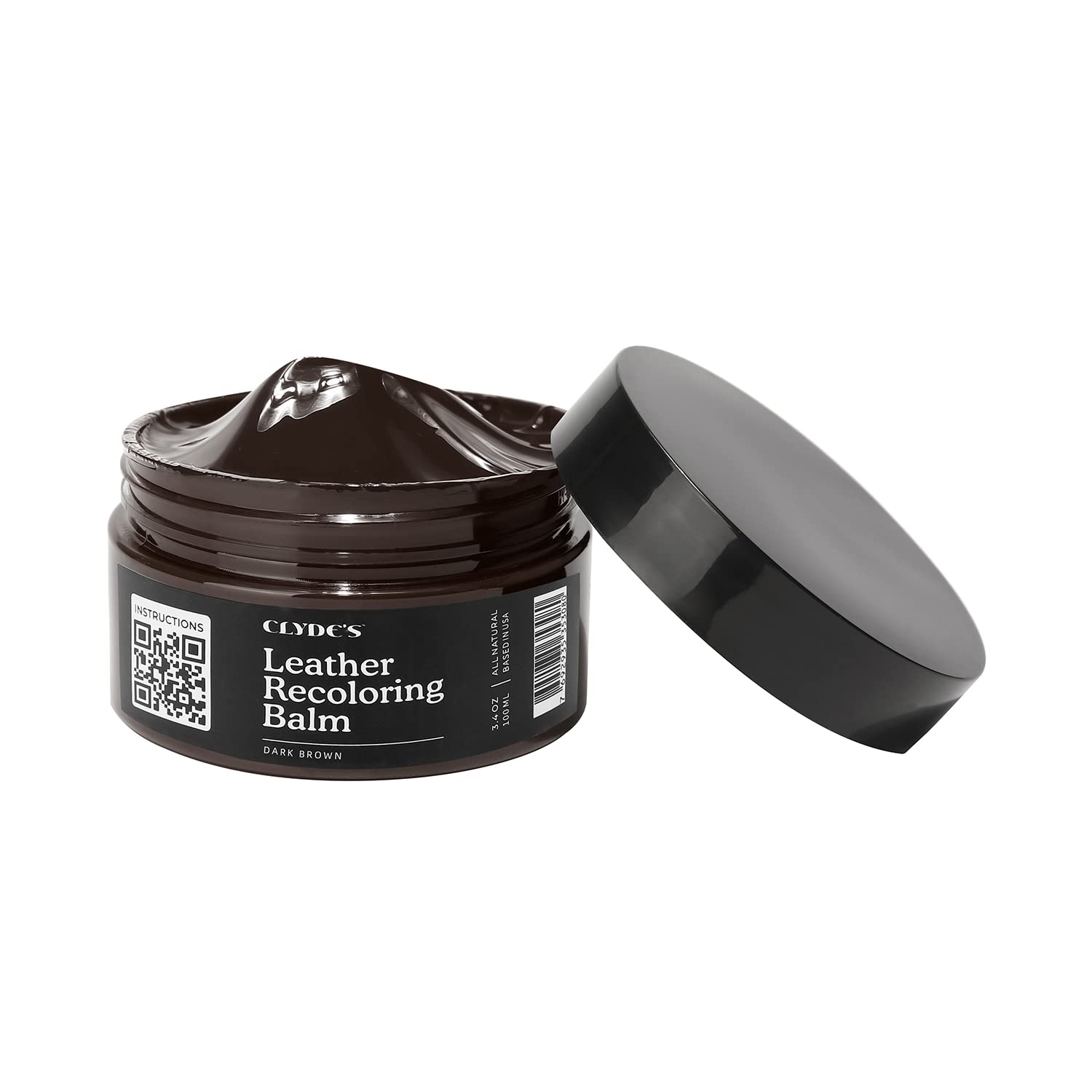 Clyde'S Recoloring Balm | Non-Toxic Material Dye & Restorer For Furniture, Car Seats, & More | 23 Colors (Dark Brown, 100Ml)