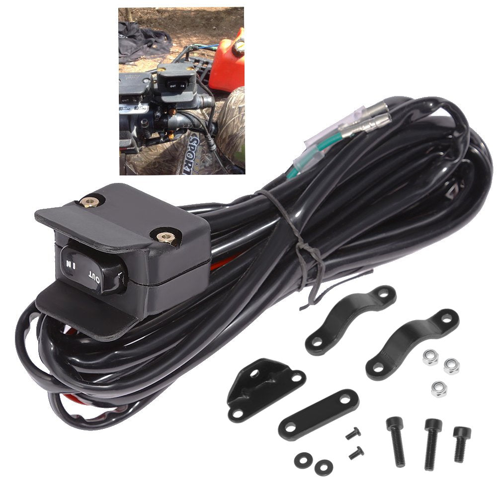 Anxingo Atv Winch Switch Handlebar Control Mini Rocker Switch - All Winches Replacement 12V Atv Utv Winch Rocker Switch