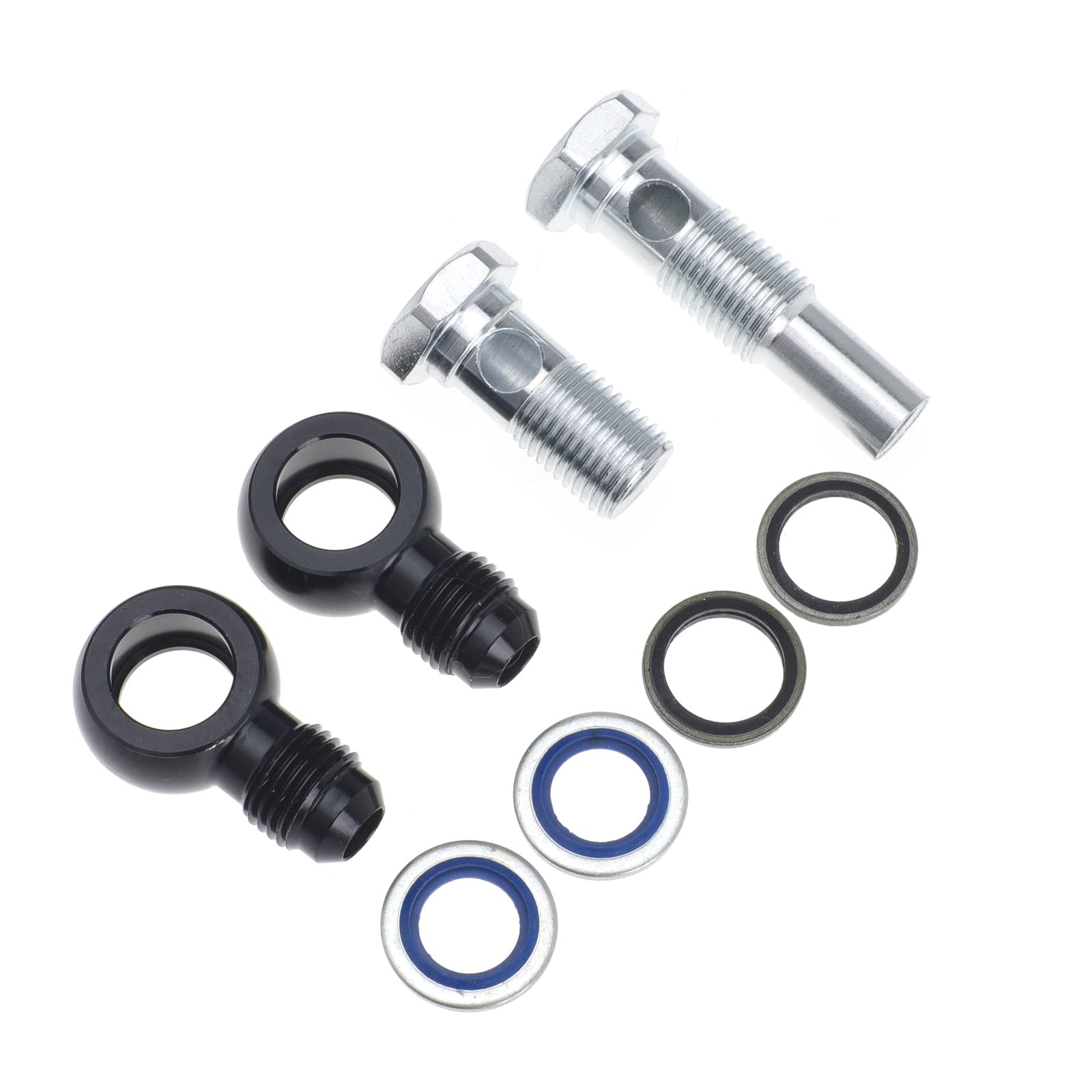 Roosain 6An X 1/4Npsm 4L80E Gm Transmission Oil Cooler 90 Degree Banjo Fittings
