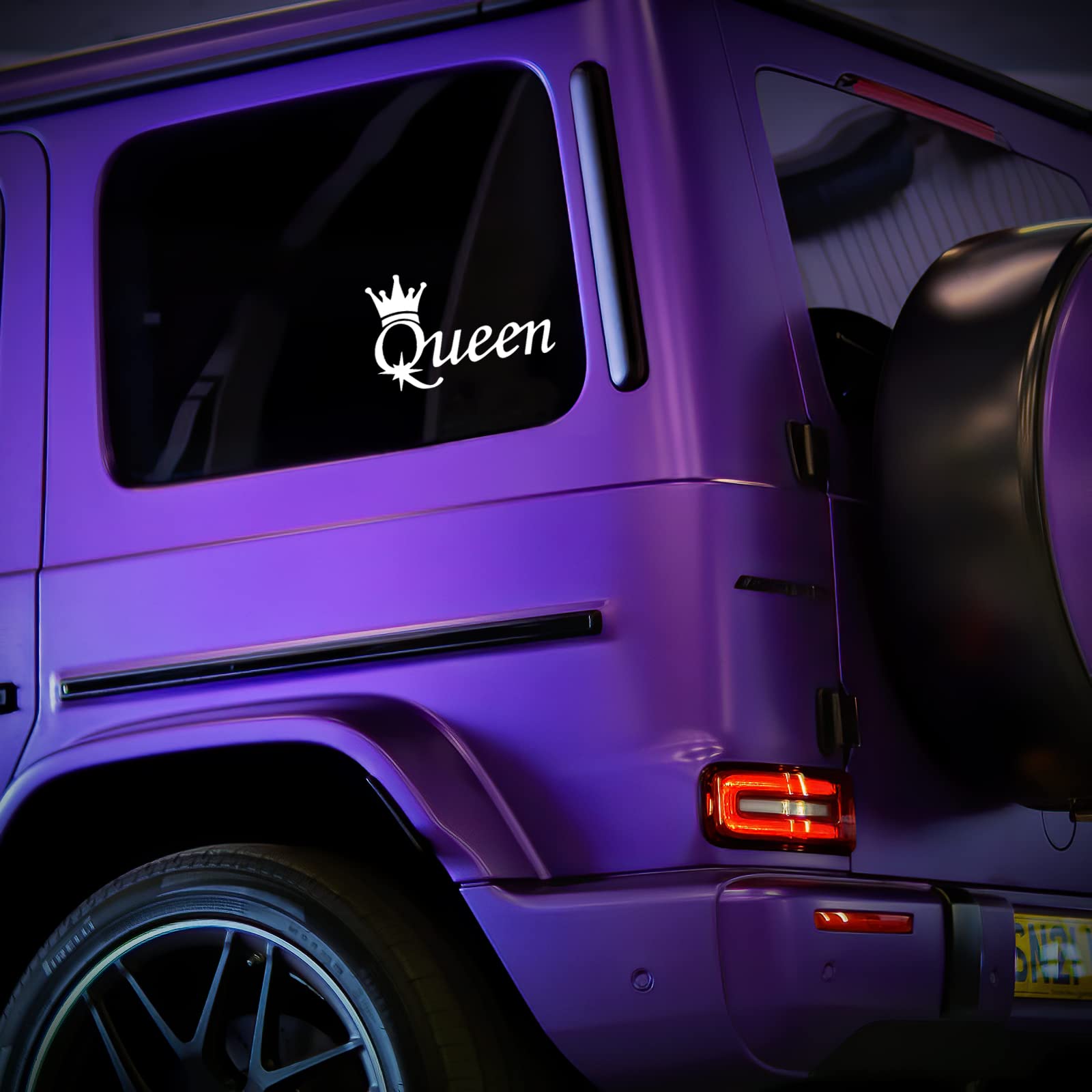 Vool Queen Styling Vinyl Decal Car Truck Laptop Bumper Sticker Decal 8'' (White)