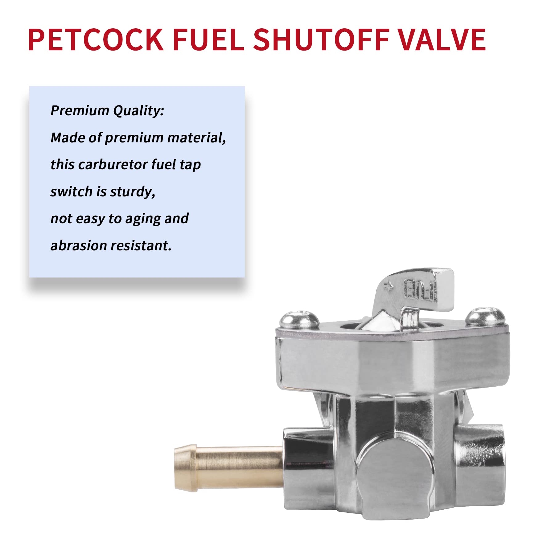 Gas Tank Fuel Valve Petcock Switch Compatible With Harley Dyna Fatboy Heritage Softail Springer Sport Glide Sportster 883 1000 S